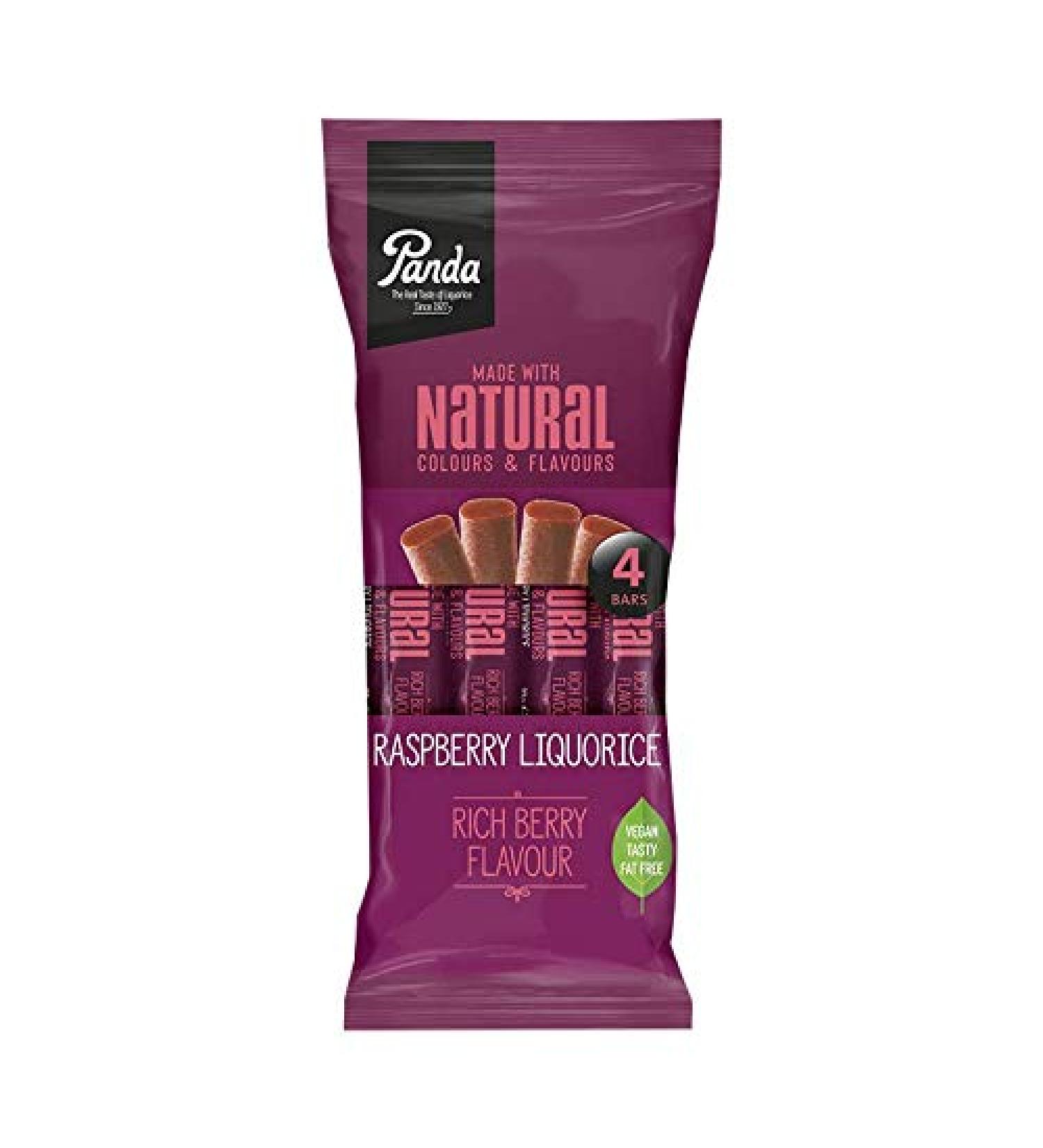 Panda Natural Raspberry Liquorice 4 Bars
