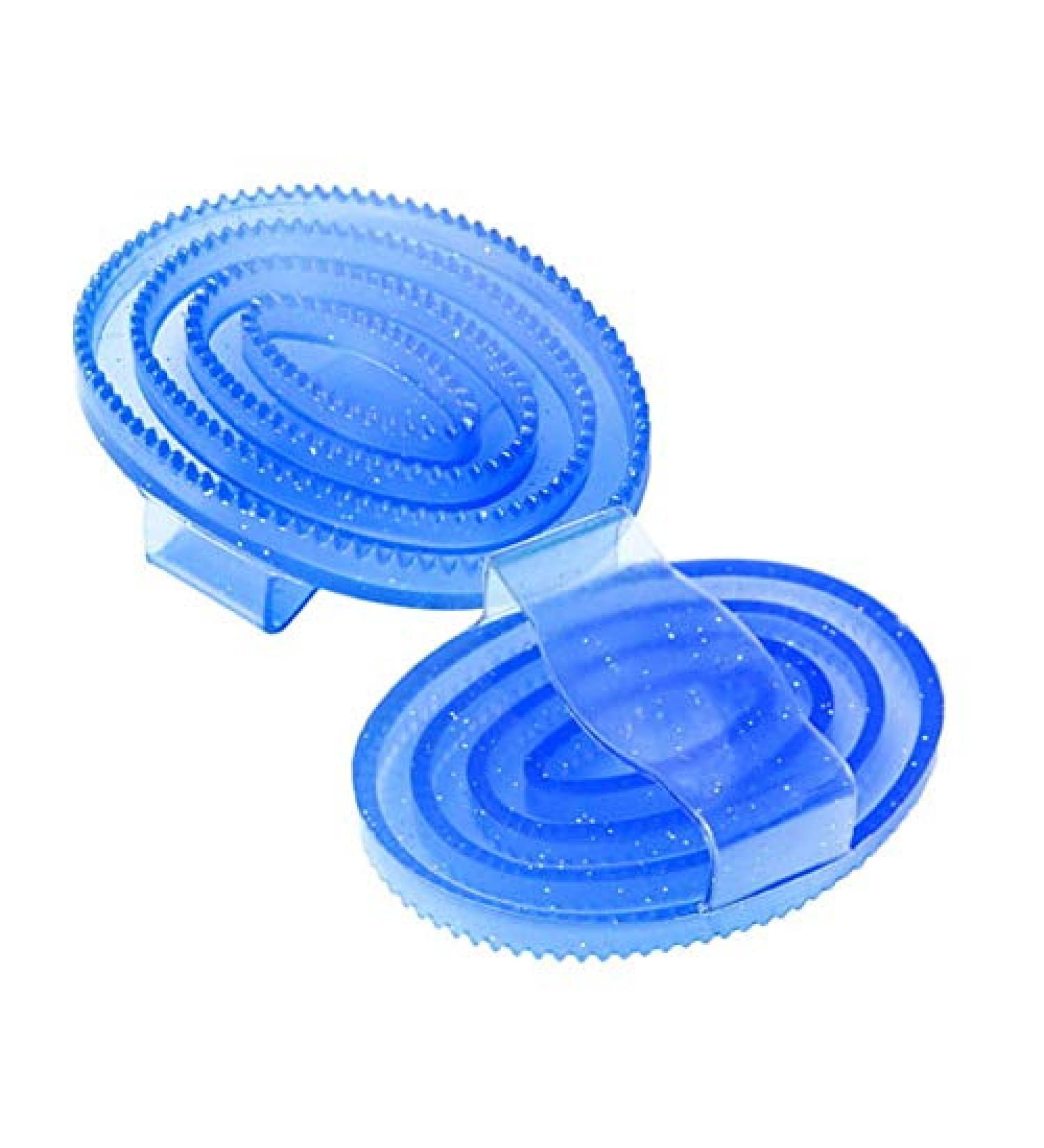 START Gell glitter soft comb for combing the horse's coat and hair (blue)