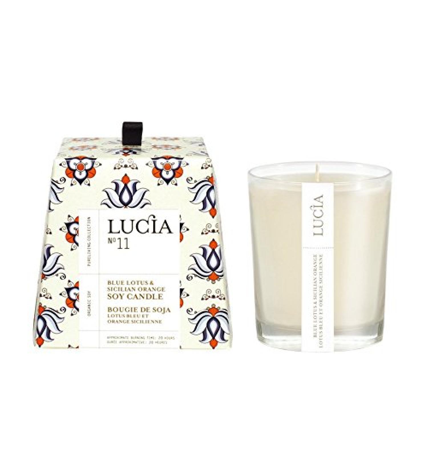 Lucia Candle Blue Lotus and Sicilian Orange 0.18 Ounce