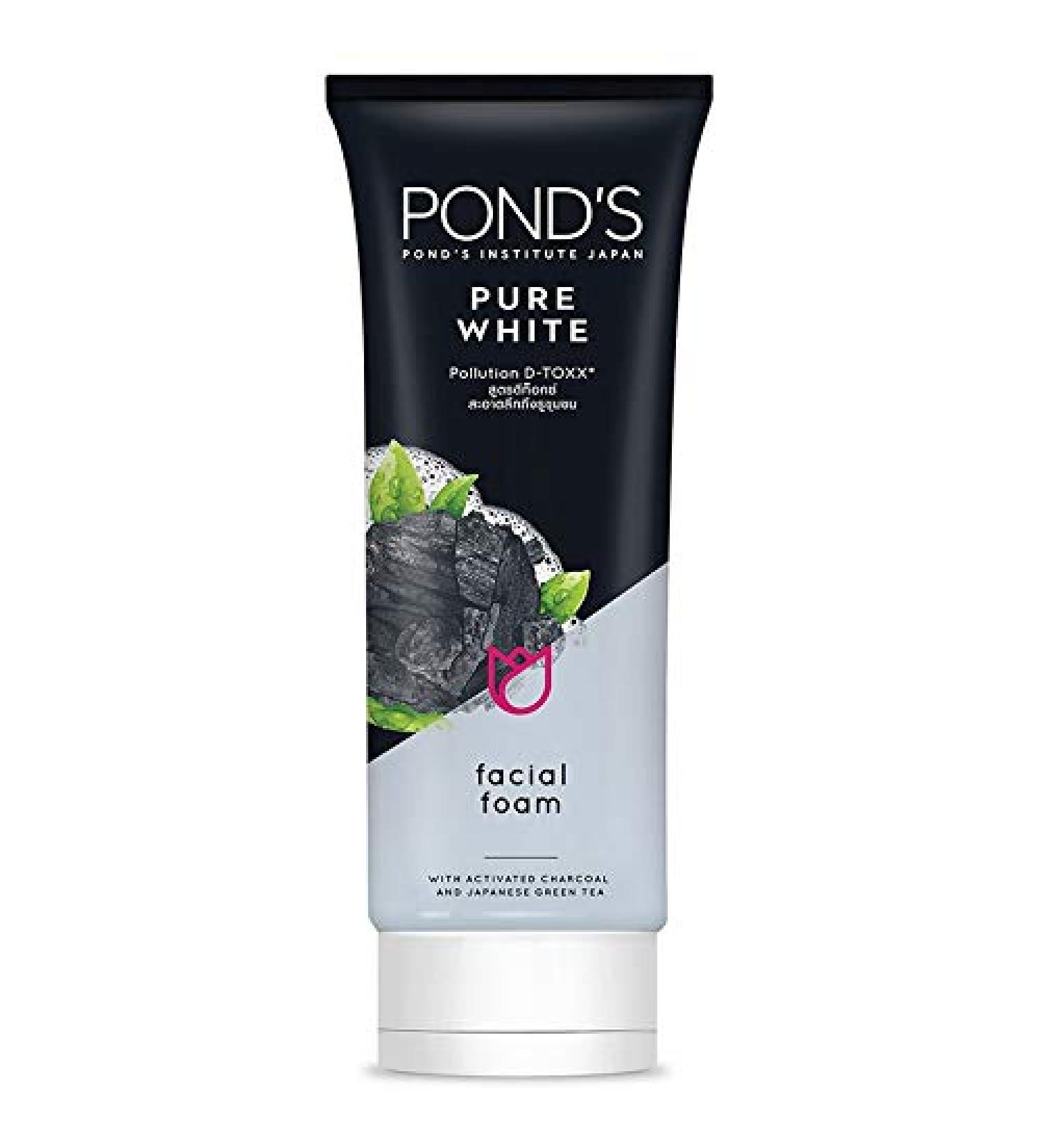 Pond's Ponds Pure White Deep Cleansing Clarifying Facial Foam 100g 50g