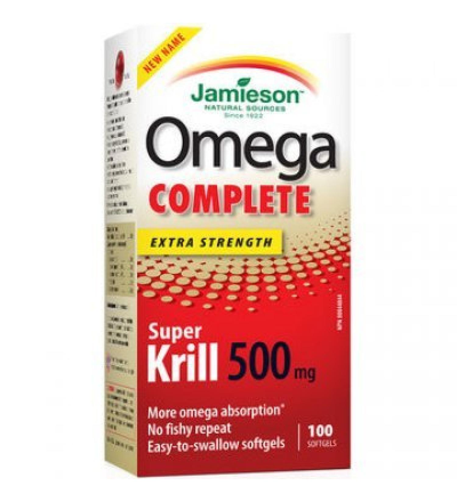 Jamieson Omega Complete Extra Strength Super Krill 500 mg 100 softgels