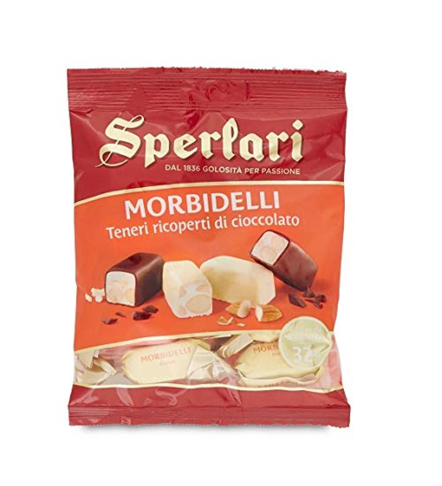 Sperlari Sperlari Morbidelli Teneri covered in 32% chocolate amandes chocolat couvert 130g