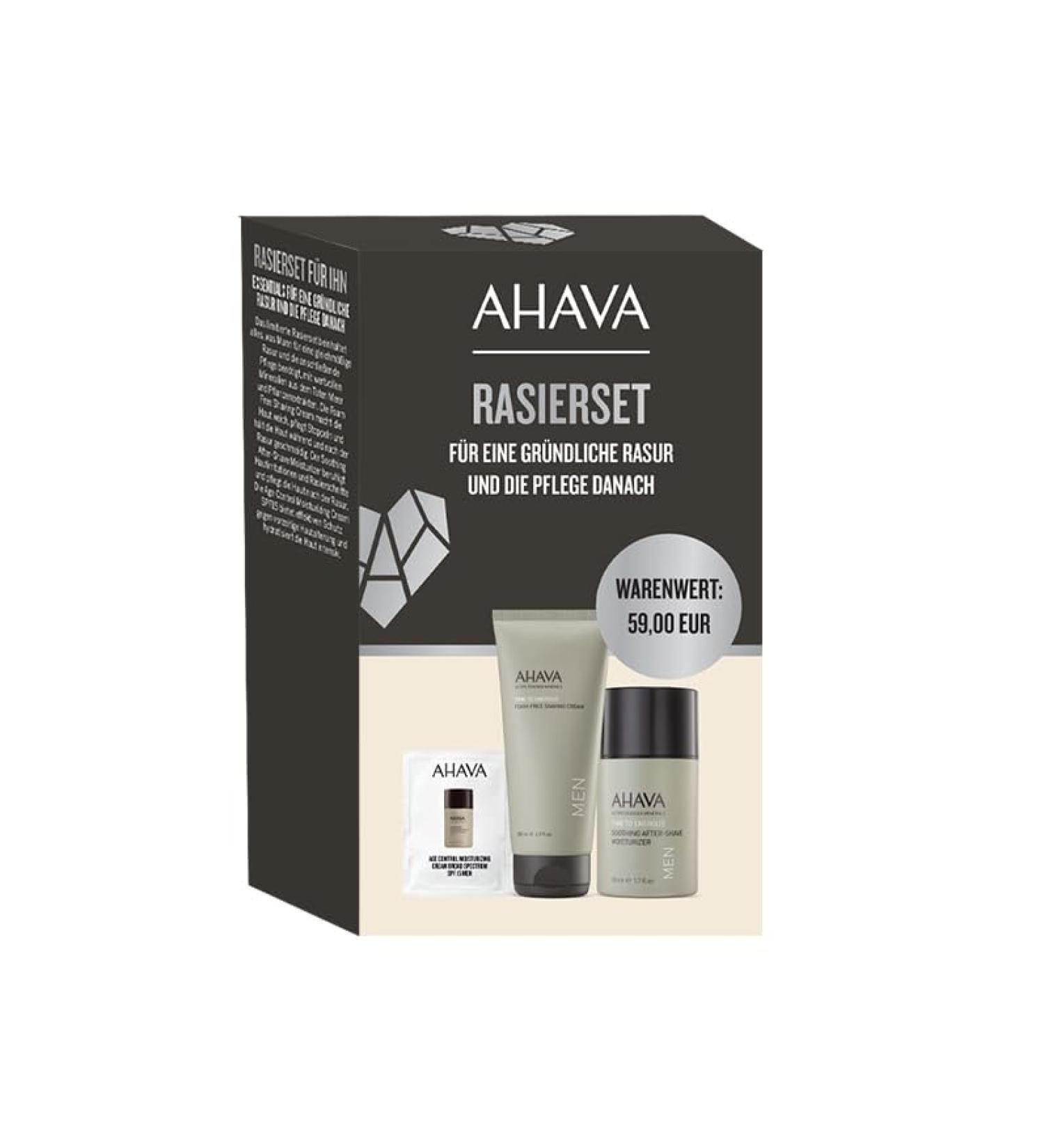 Ahava Men's Shaving Set | Anti-Aging Cream Shaving Cream & After-Shave Balm with Dead Sea Minerals - Buy Online on GoSupps.com