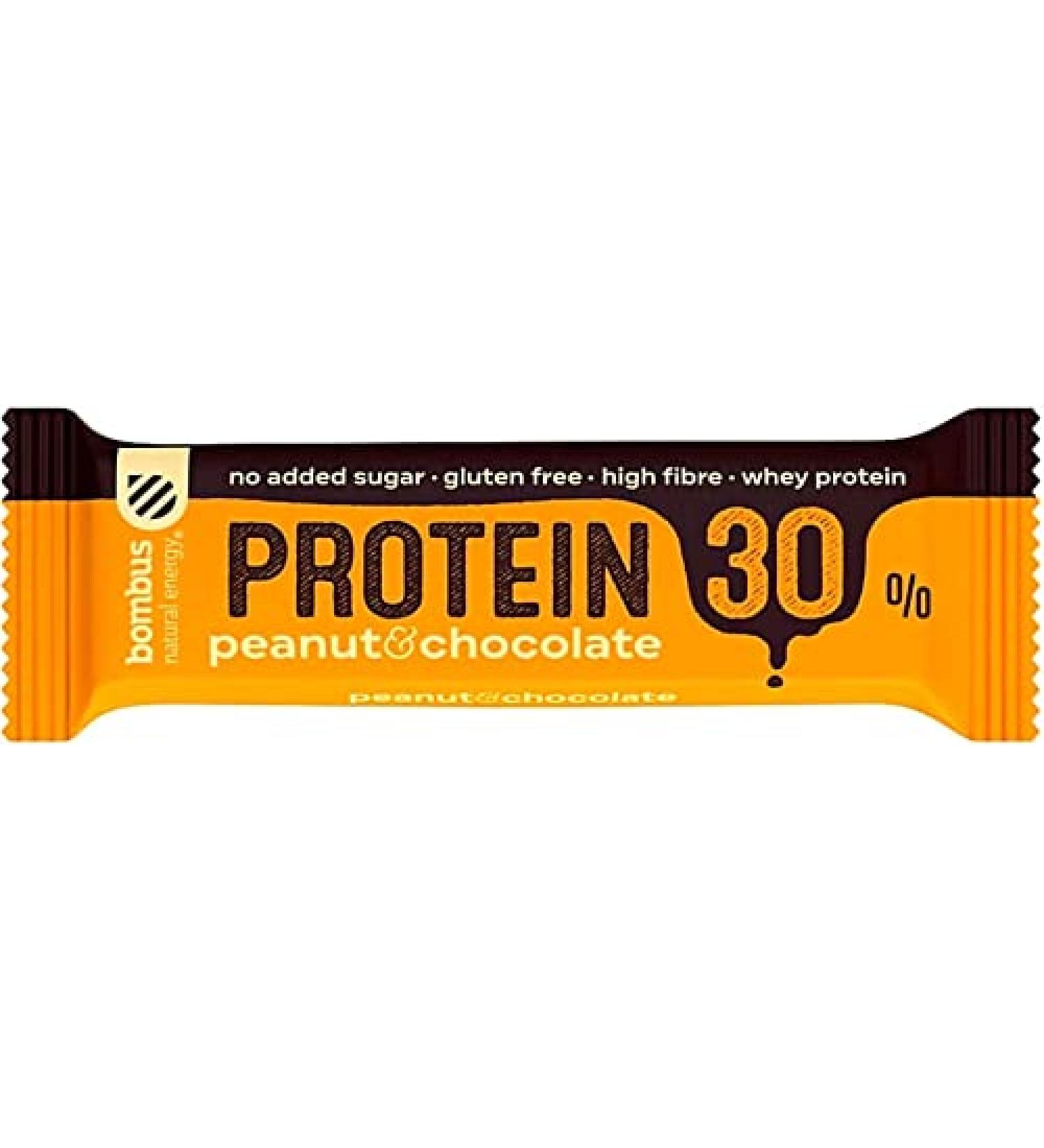Protein bar 30% gluten-free chocolate with peanuts 50 g Bombus