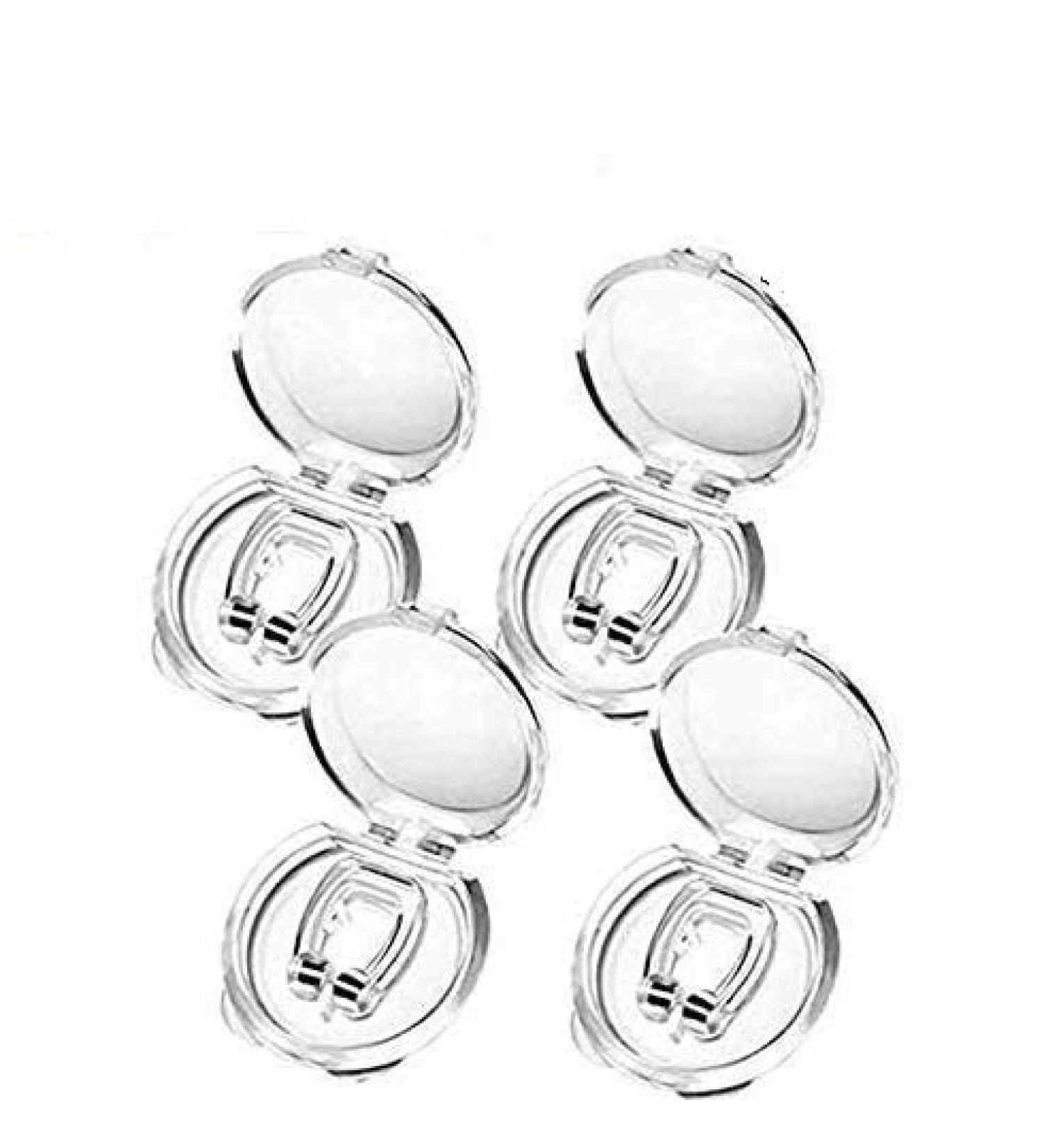 Clipple Silicone Magnetic Anti Snore Transparent Silicone Stop Snoring Device Silicone Nose Clip Tools Professional Relieve Snore Mini Comfortable Sleep Sleeping Aid for Men Women (4 pcs)