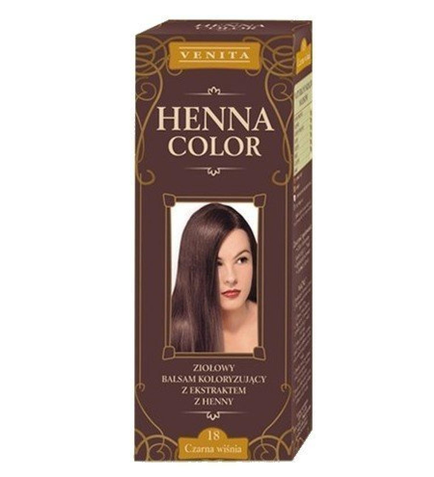 Henna Color 18 Black Cherry Hair Balm Hair Color Color Effect Natural Hair Dye Henne Eco