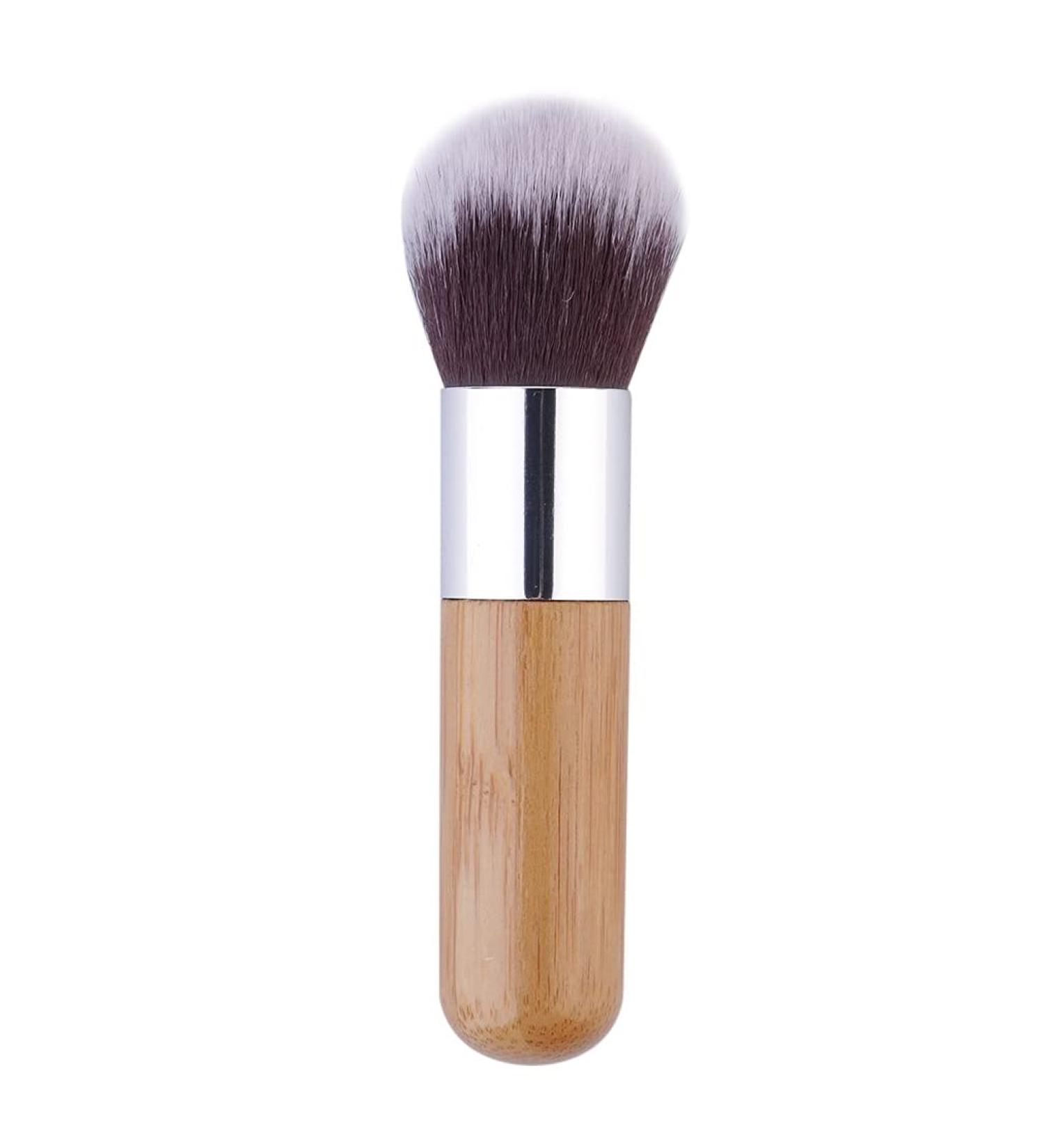 Eco-Friendly Round Powder Bamboo Brush for Foundation Face Powder - Buy Online on GoSupps.com