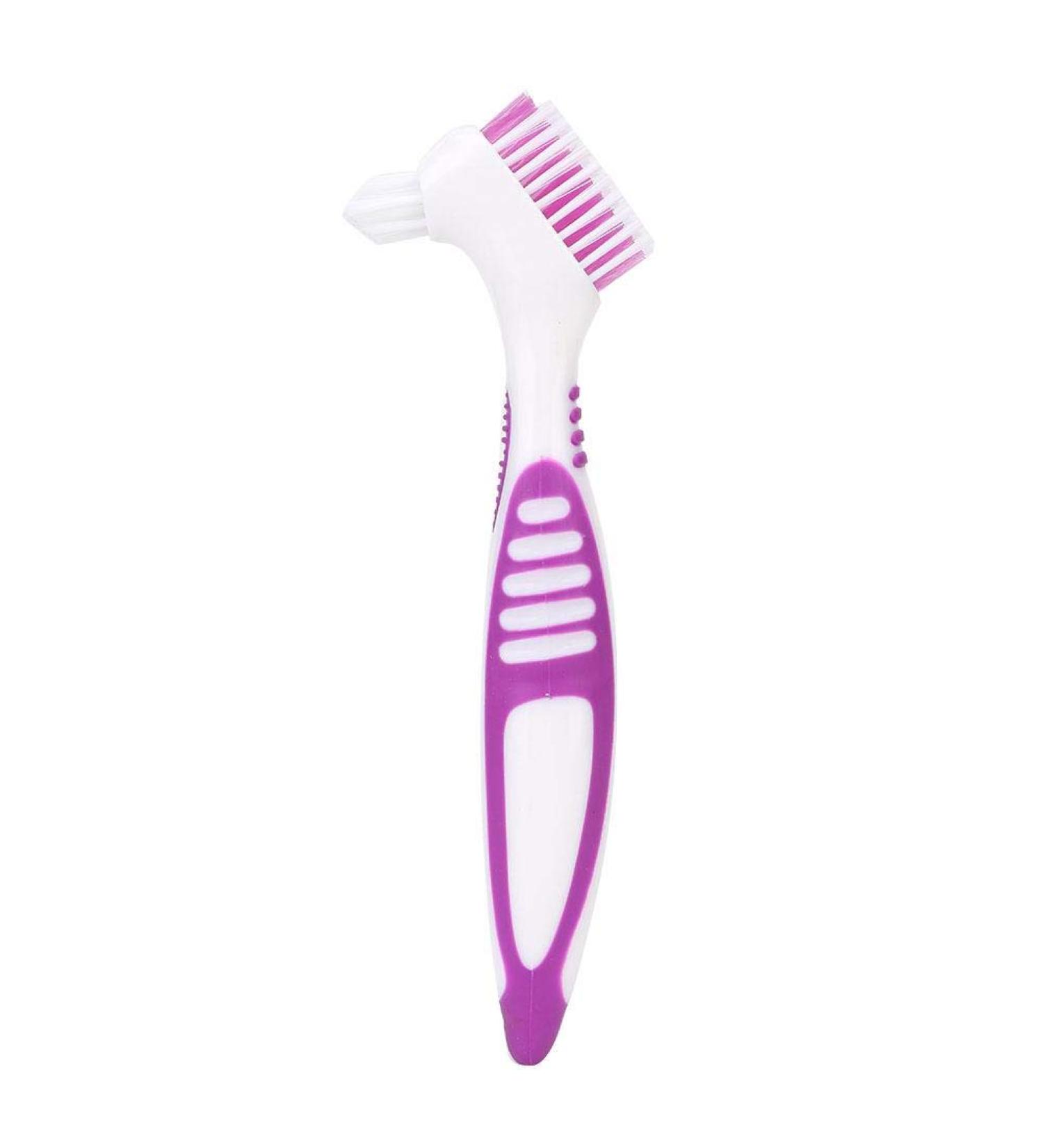 ZJchao Denture Cleaning Brush Set - 2pcs Double-Sided Oral Care Brushes for Effective Household Cleaning - Buy Online on GoSupps.com