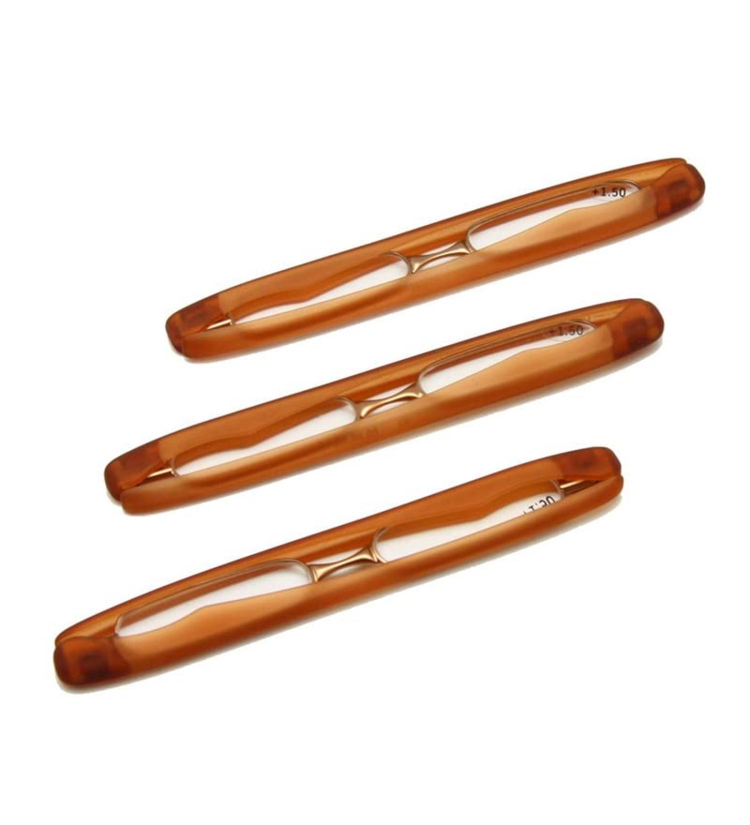 Podreader 3 Pack Glasses | Mini Folding Pocket Reader | Portable Reading Glasses for Presbyopia +1.0 to +3.5 | Cuivre 1.5x - Shop Internationally - Buy Online on GoSupps.com