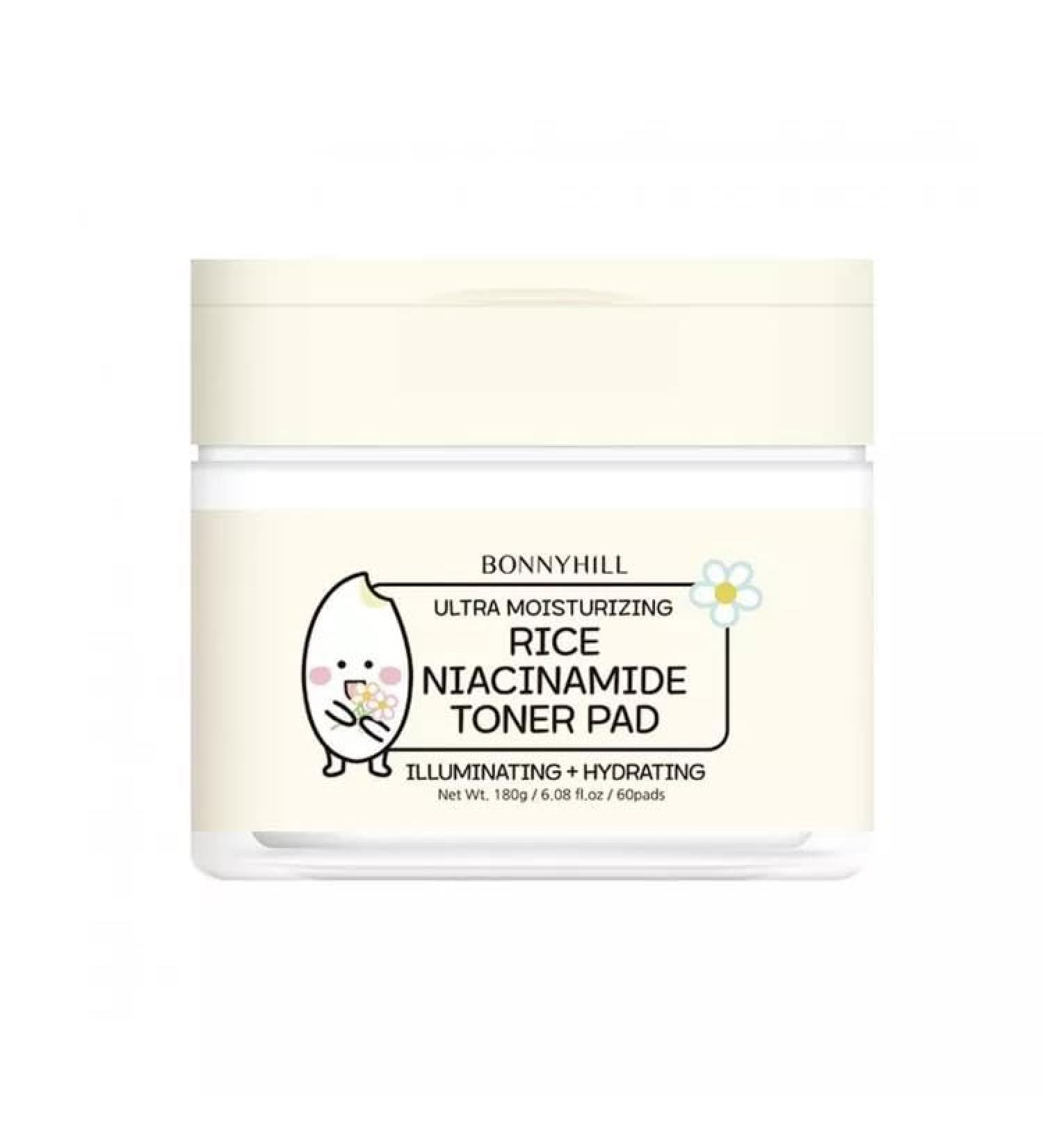 Bonnyhill Rice Niacinamide Facial Toner Pads