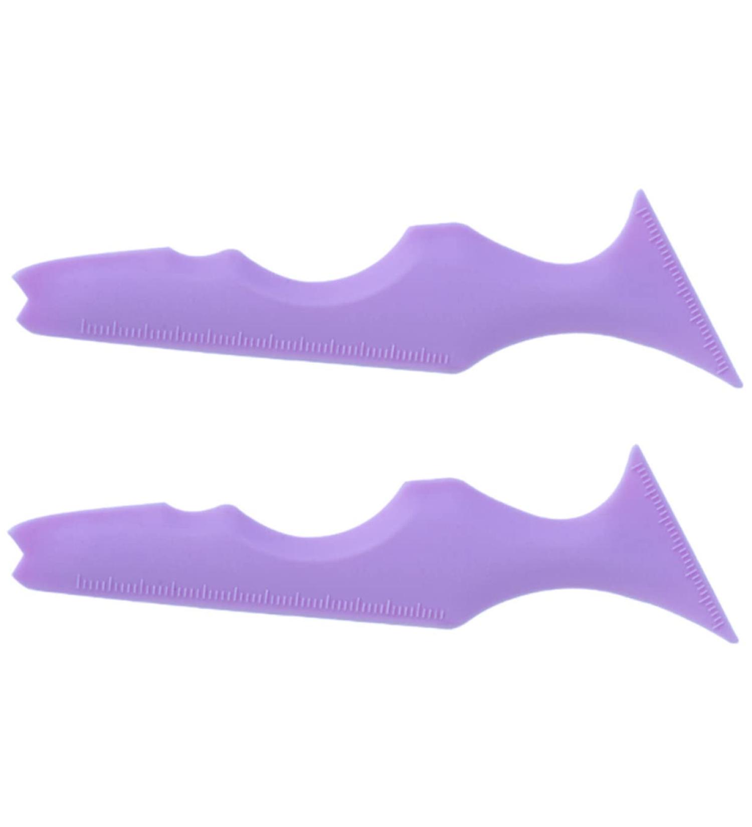 Mipcase 2pcs Silicone Beauty Ruler Beauty Tools Mascara Guide Helper Eyebrow Guide Aid Cosmetic Makeup Tools - Buy Online on GoSupps.com