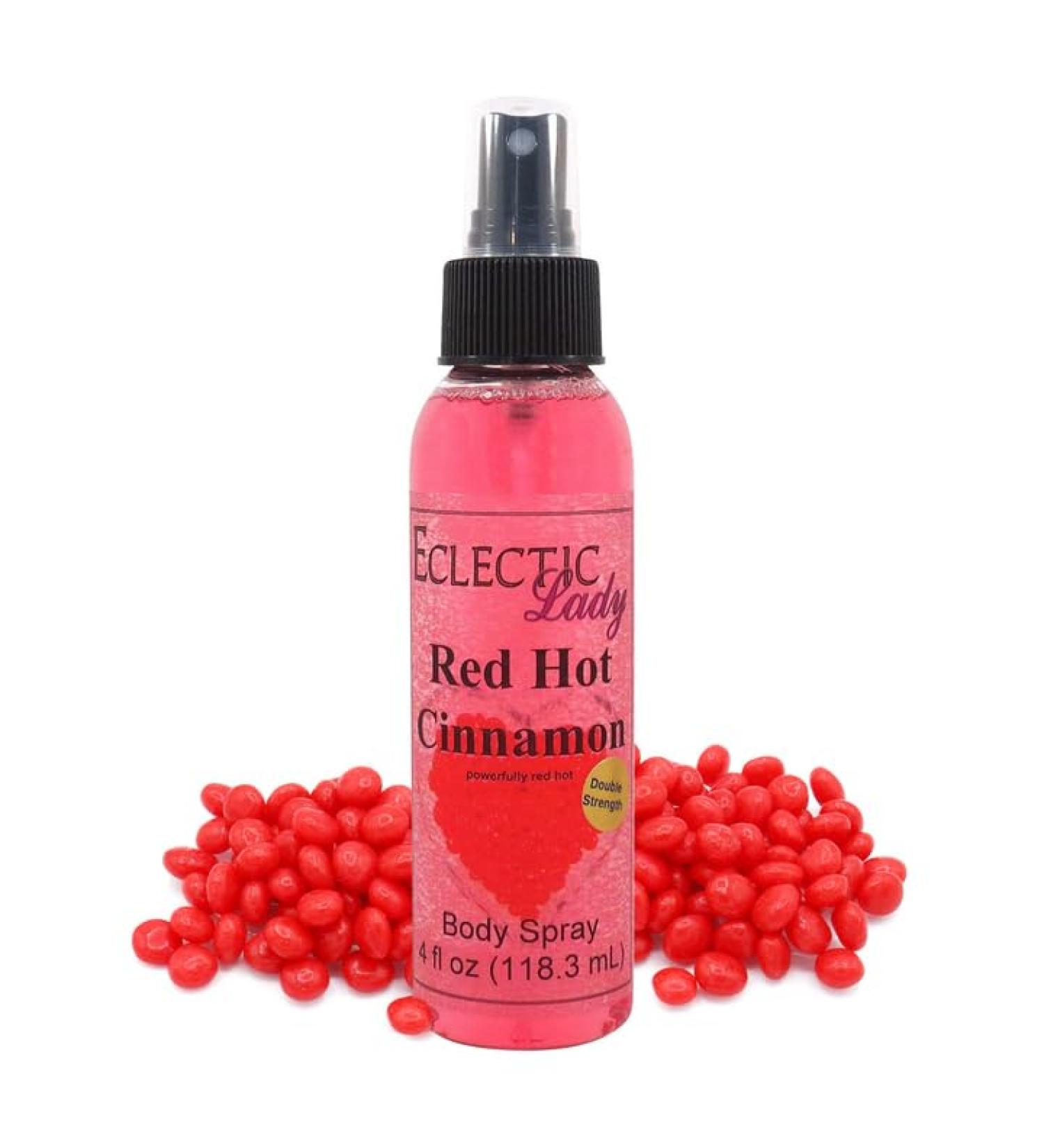 Eclectic Lady Red Hot Cinnamon Double Strength Body Spray - 4 oz Handcrafted in USA Paraben Free Moisturizing Fragrance for Women Double Strength 4 Fluid Ounces - Buy Online on GoSupps.com