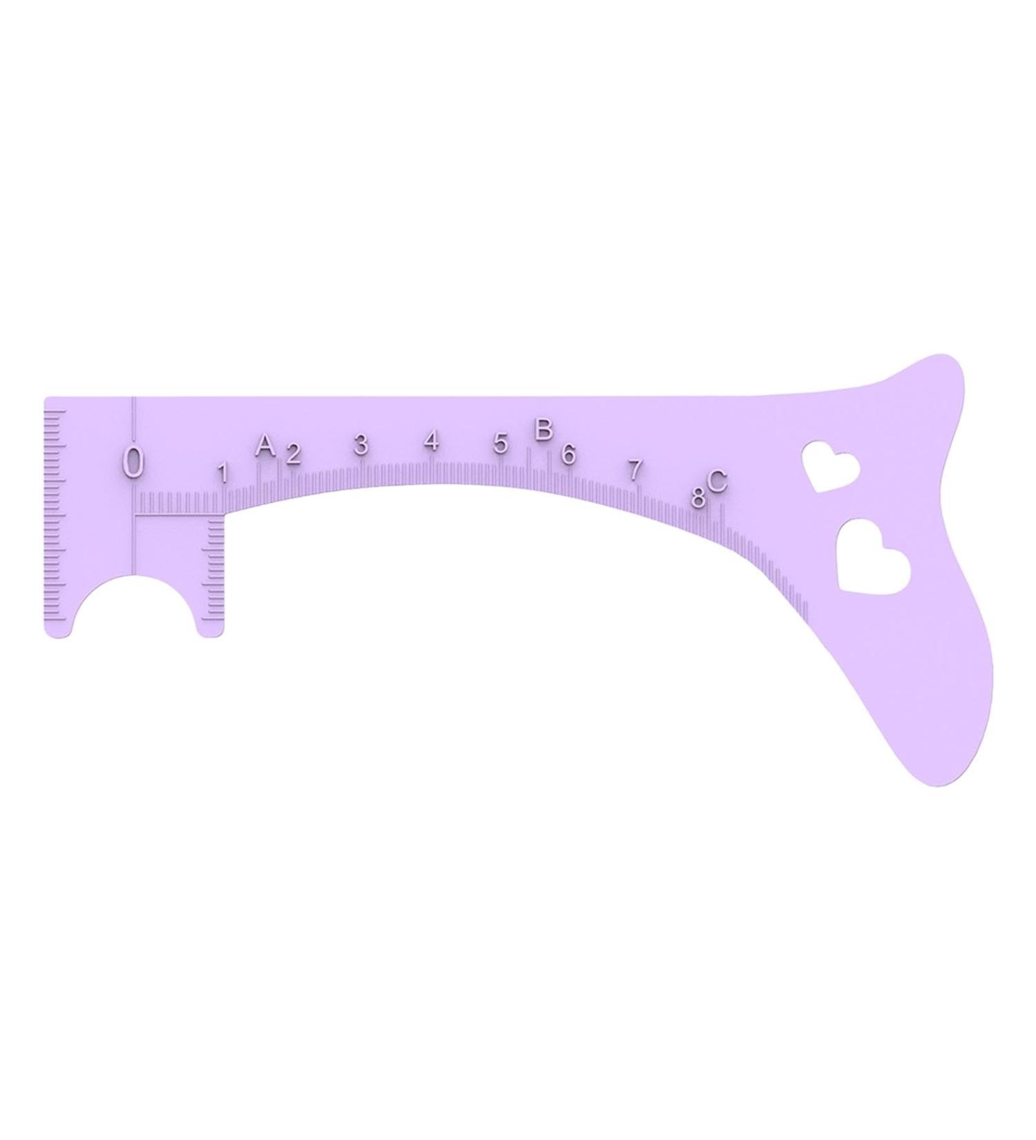 Eyebrow Drawing Guide Silicone Brow Mapping Template | Professional Eye Makeup Aid Tool Brow Positioning Ruler Makeup Guide Tool for Beginners Purple - Buy Online on GoSupps.com