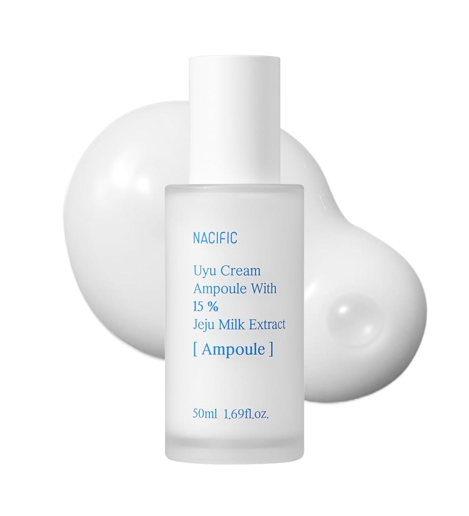 NACIFIC Uyu Cream Ampoule 50ml | Jeju Milk Extract & Ceramide Moisturizer | Natural Korean Skincare for Lasting Hydration - Buy Online on GoSupps.com