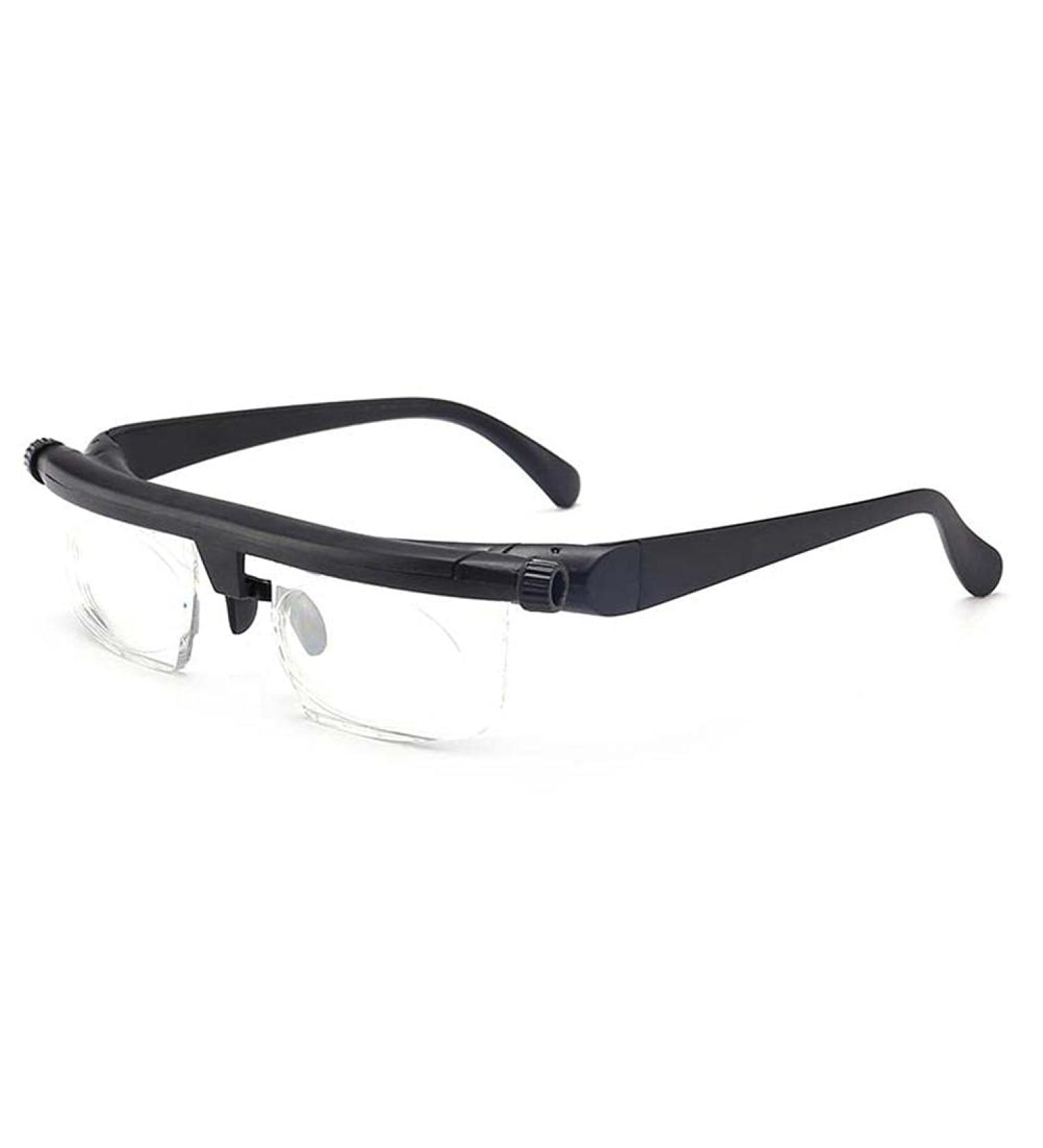 WINBST Adjustable Focus Reading Glasses - Unisex -6D to +3D | Ideal Father's Day Gift | Black Frame Transparent Film - Buy Online on GoSupps.com