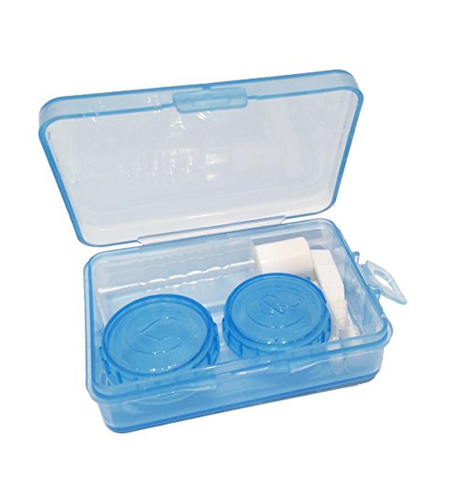 Contact lens storage box for all types of contact lenses blue