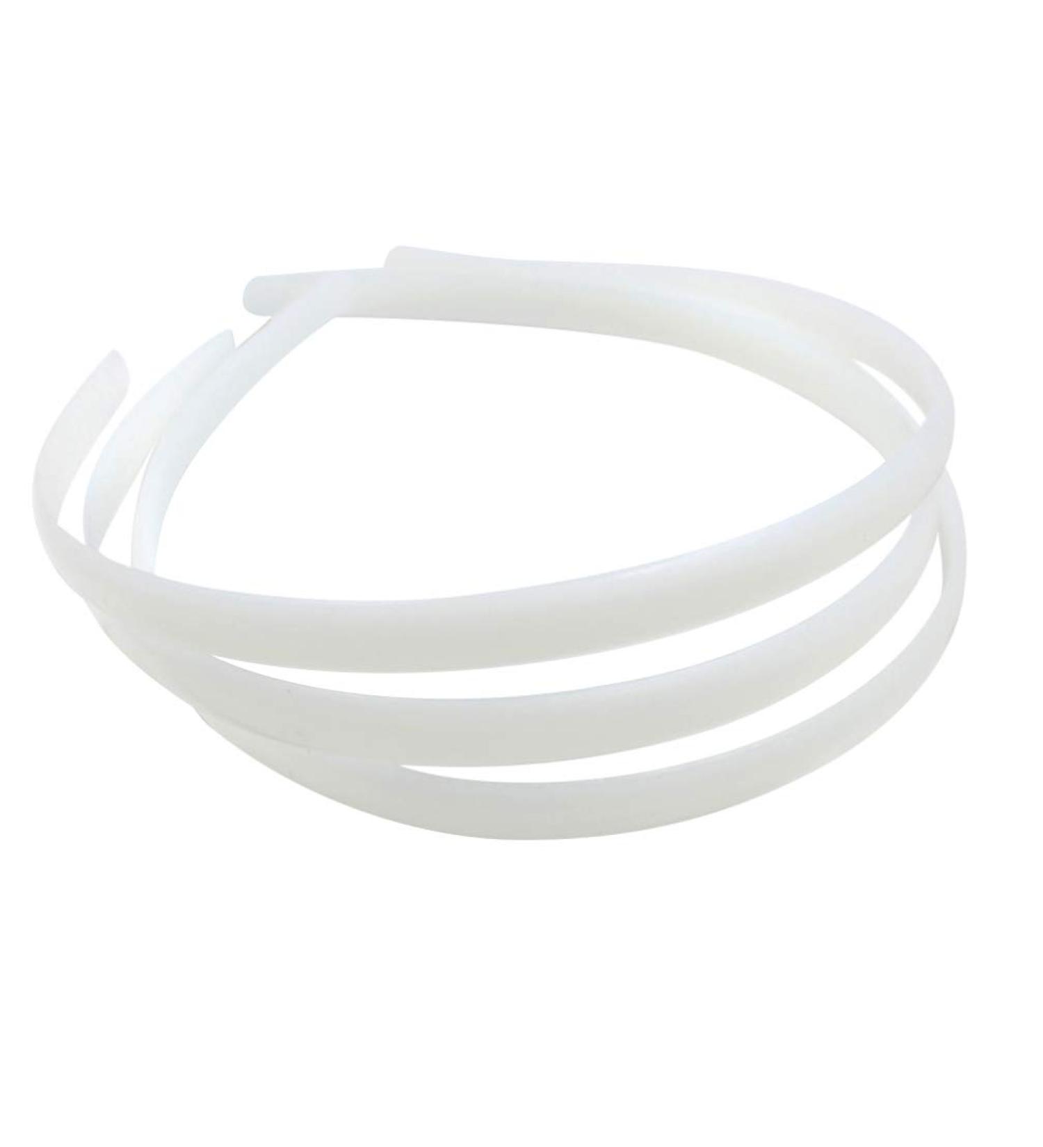 12 Non-Toxic DIY Headbands - Wide No Teeth Hairband Accessories for Women & Girls (White) - Buy Online on GoSupps.com