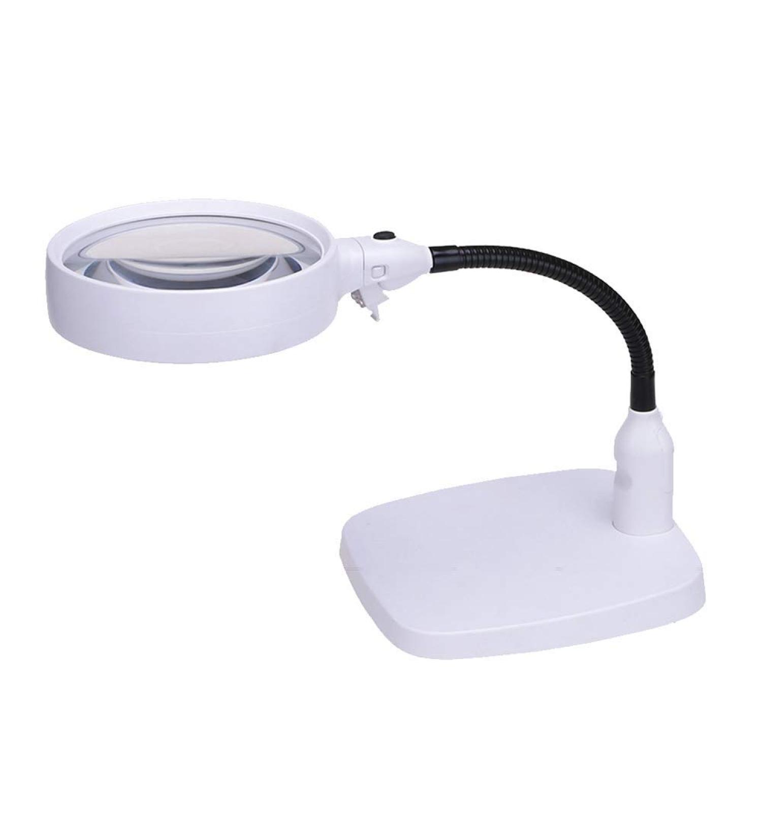 Desktop 8 Times Magnifier 6 LED Light Source Interchangeable Lampshade for Reading Maintenance Book Newspaper Reading Advanced Handicrafts Hobbies Made in China - Buy Online on GoSupps.com