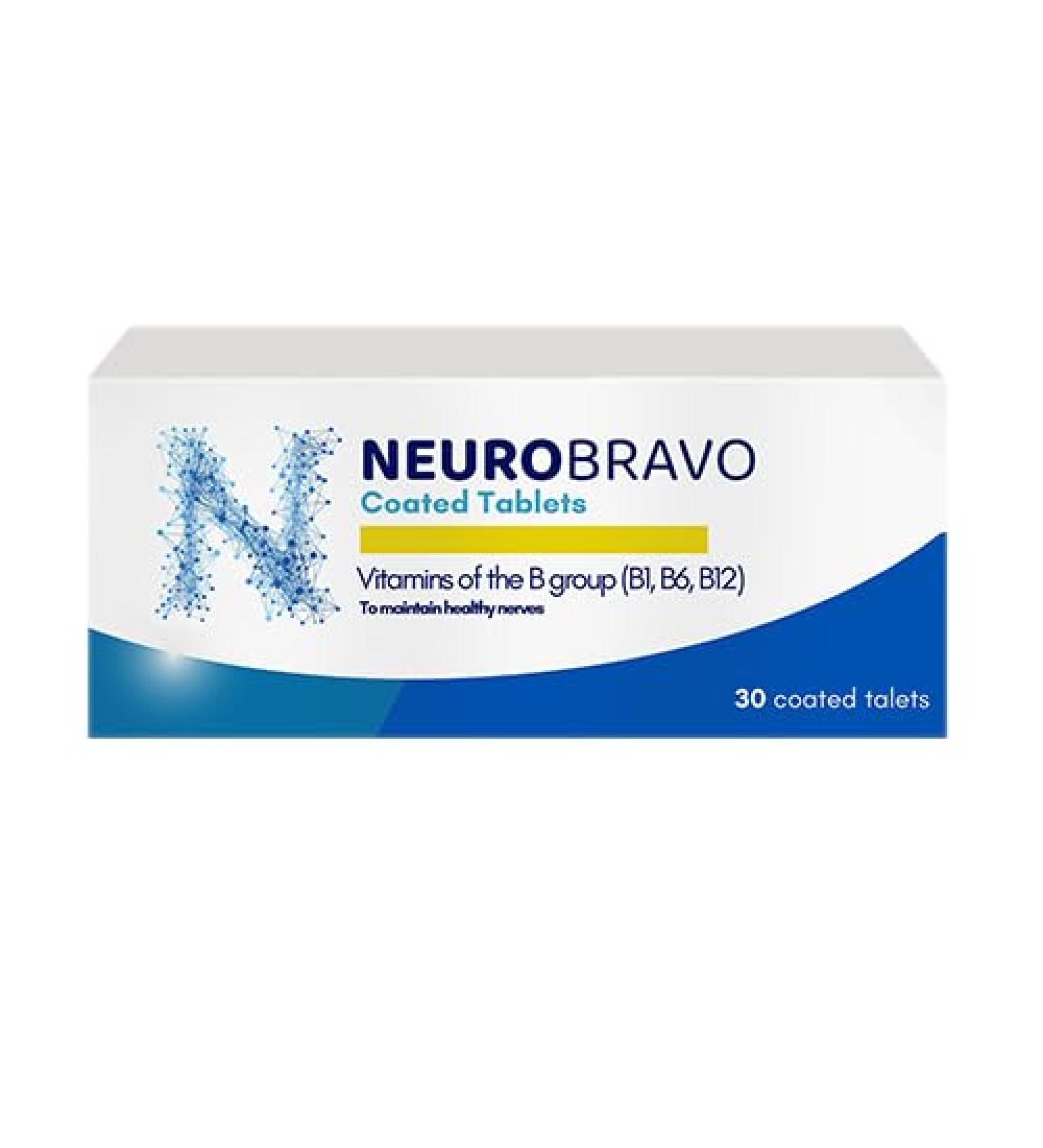 Neurobravo Vitamin B1 B6 B12 Tablets for Nerve Health Nerve Pain Numbness Muscle Stiffness Muscle Cramp Impaired Sensation - Buy Online on GoSupps.com