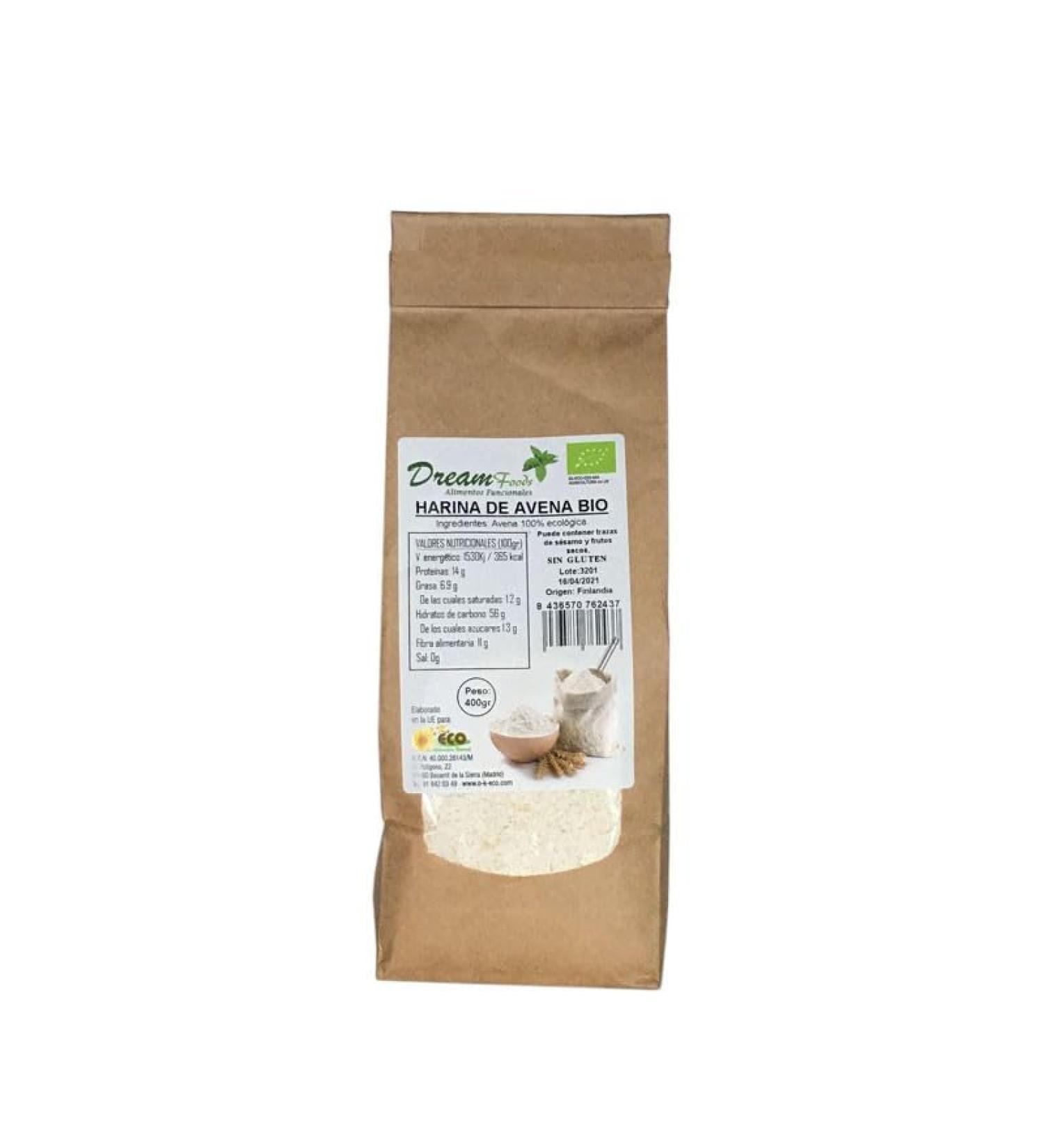 Harina de Avena sin Gluten Bio 400g Dream Food