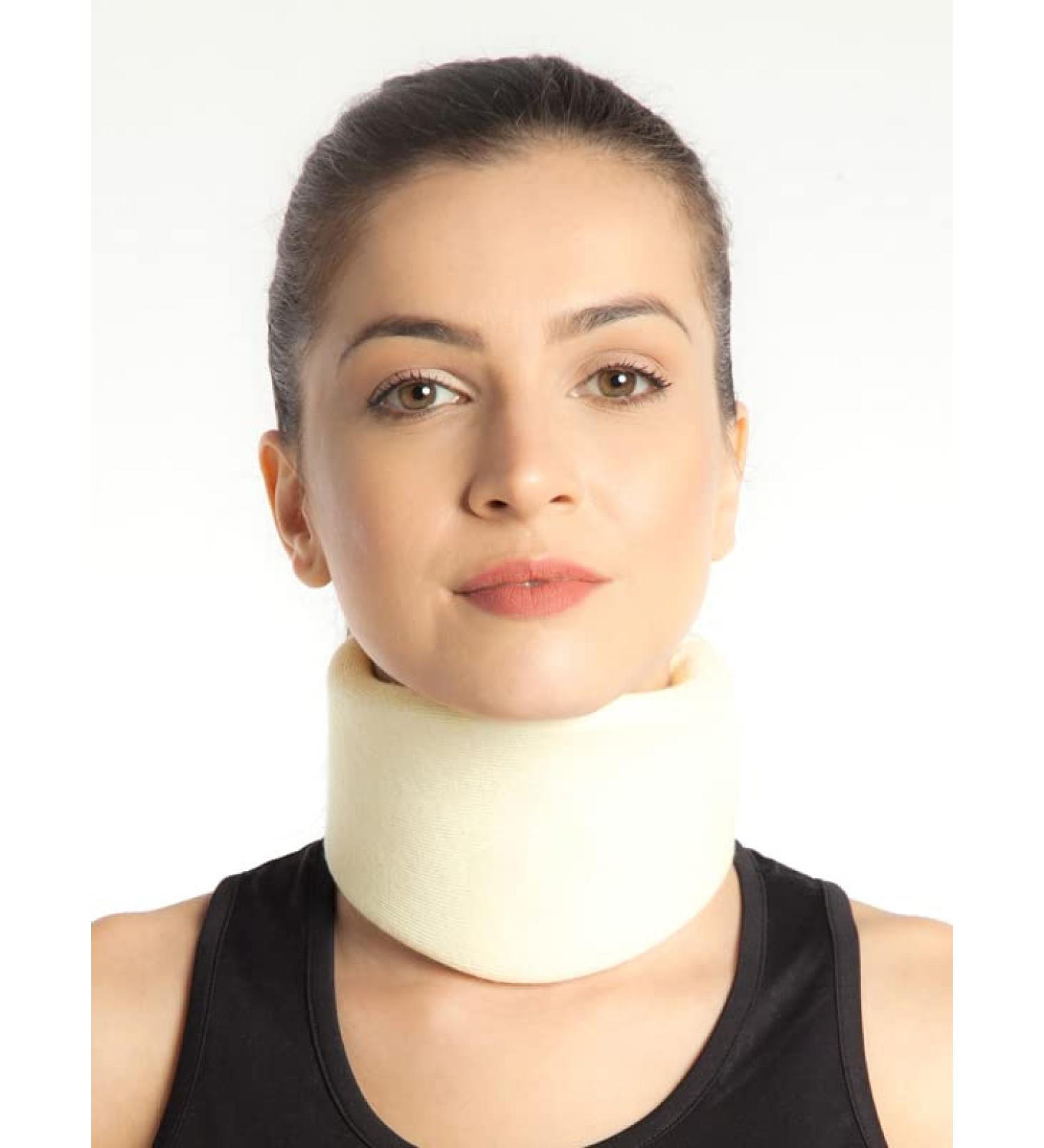 Morsa UK Neck Brace -Foam Cervical Collar - Soft Neck Support Relieves Pain & Pressure in Spine - Disc Hernia Osteoarthritis Brace Medical Grade - Can Be Used During Sleep (L) White L White - Buy Online on GoSupps.com