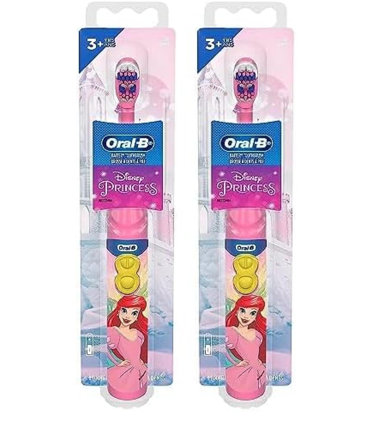 Oral-B Kids Battery Toothbrush - Disney's Little Mermaid Soft Bristles Pack of 2 for Ages 3 - Buy Online on GoSupps.com