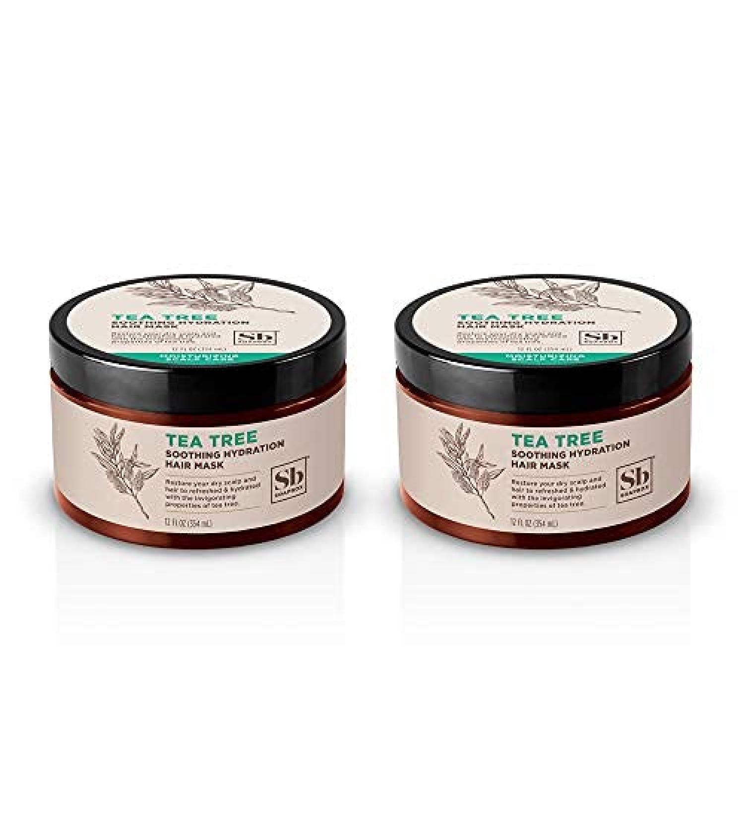 Tea Tree Hair Mask with Shea Butter - Purifying and Hydrating Treatment (12 oz x 2) - Buy Online on GoSupps.com