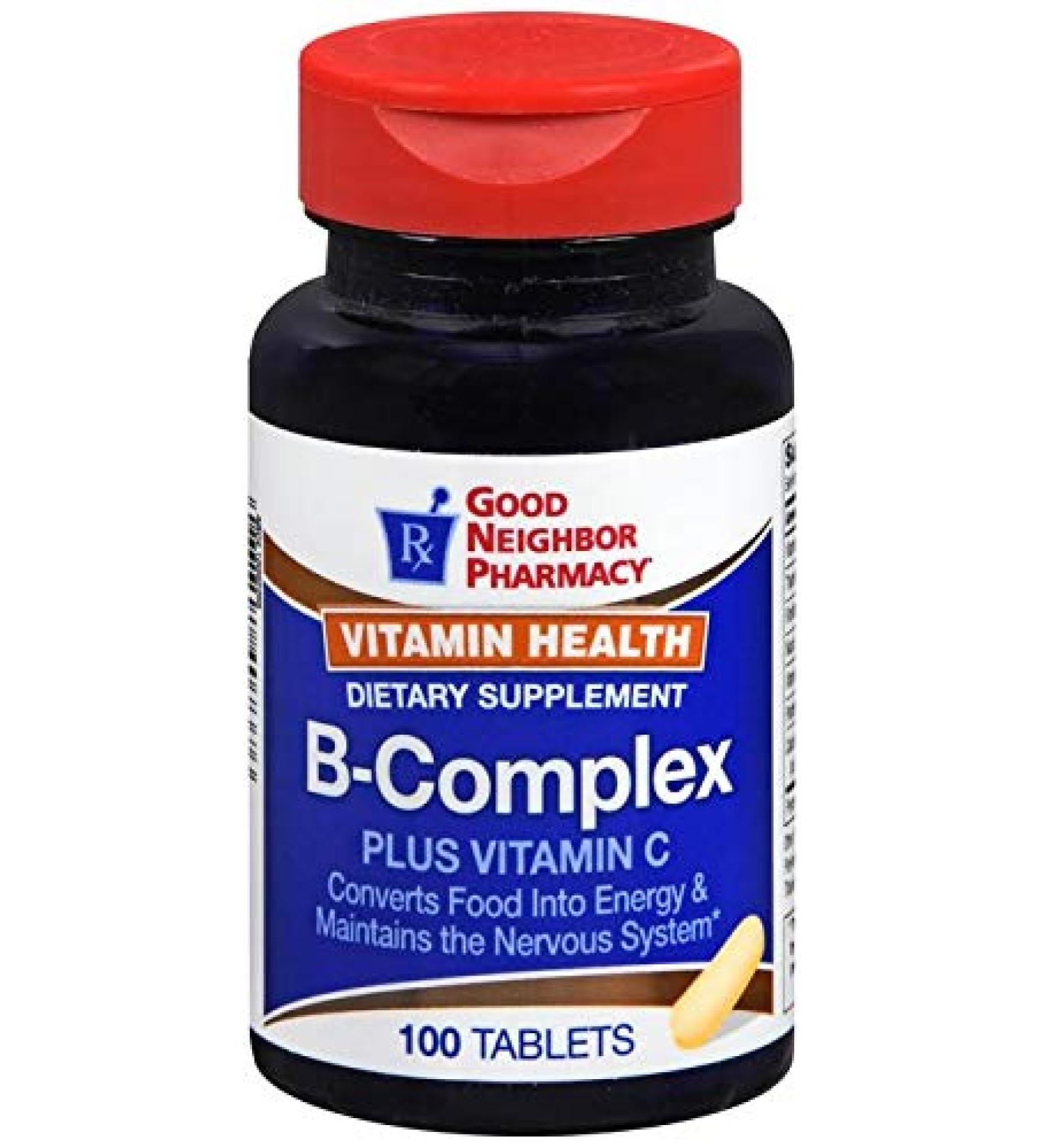 GNP Vitamin Health B-Complex Plus Vitamin C (100 Tablets)