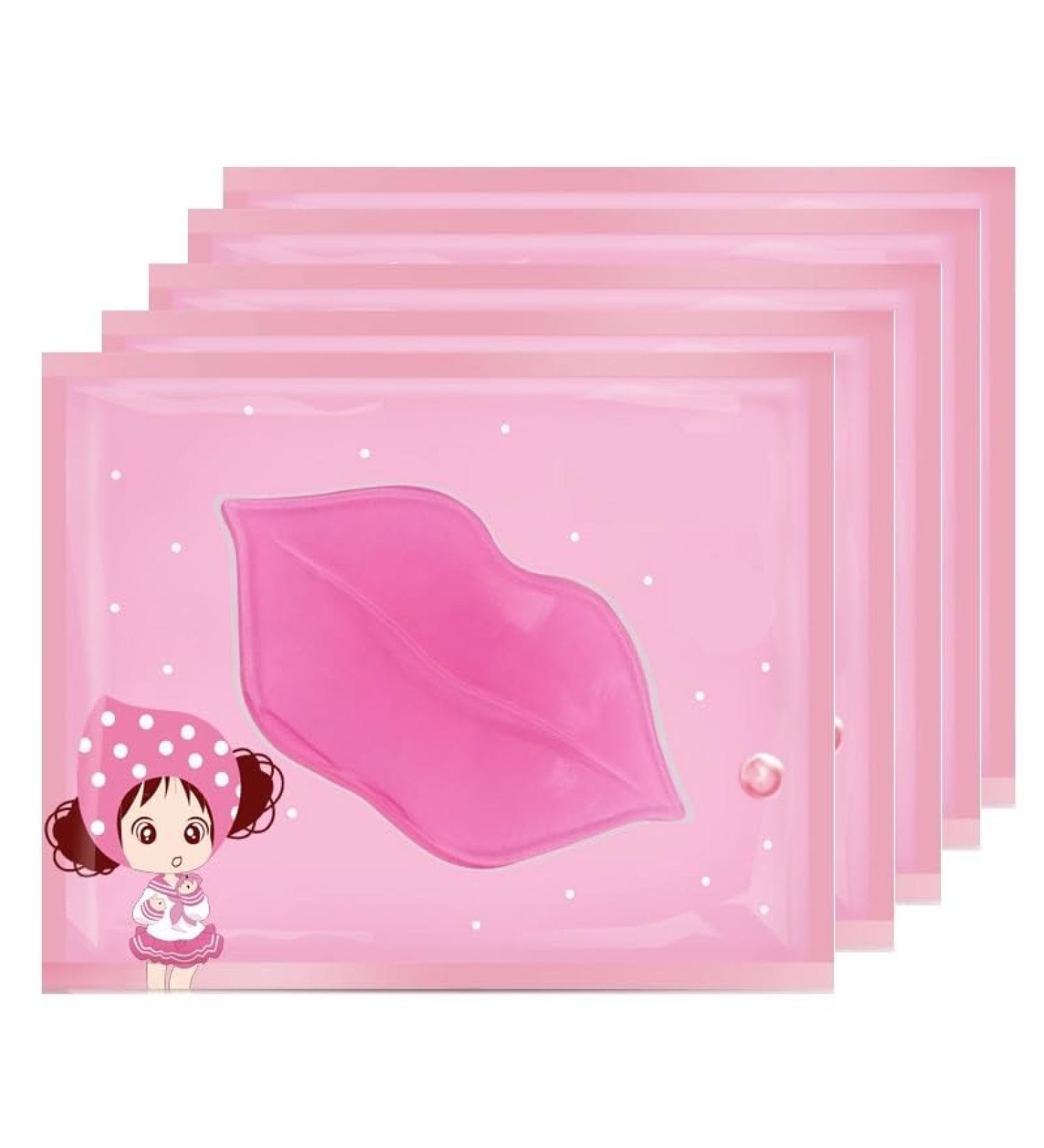 5pc Crystal Collagen Lip Plumper Mask Honey Essence Lip Mask Pads Moisture Anti Aging Wrinkle Patch Gel Scrub Lips (Color : A) - Buy Online on GoSupps.com