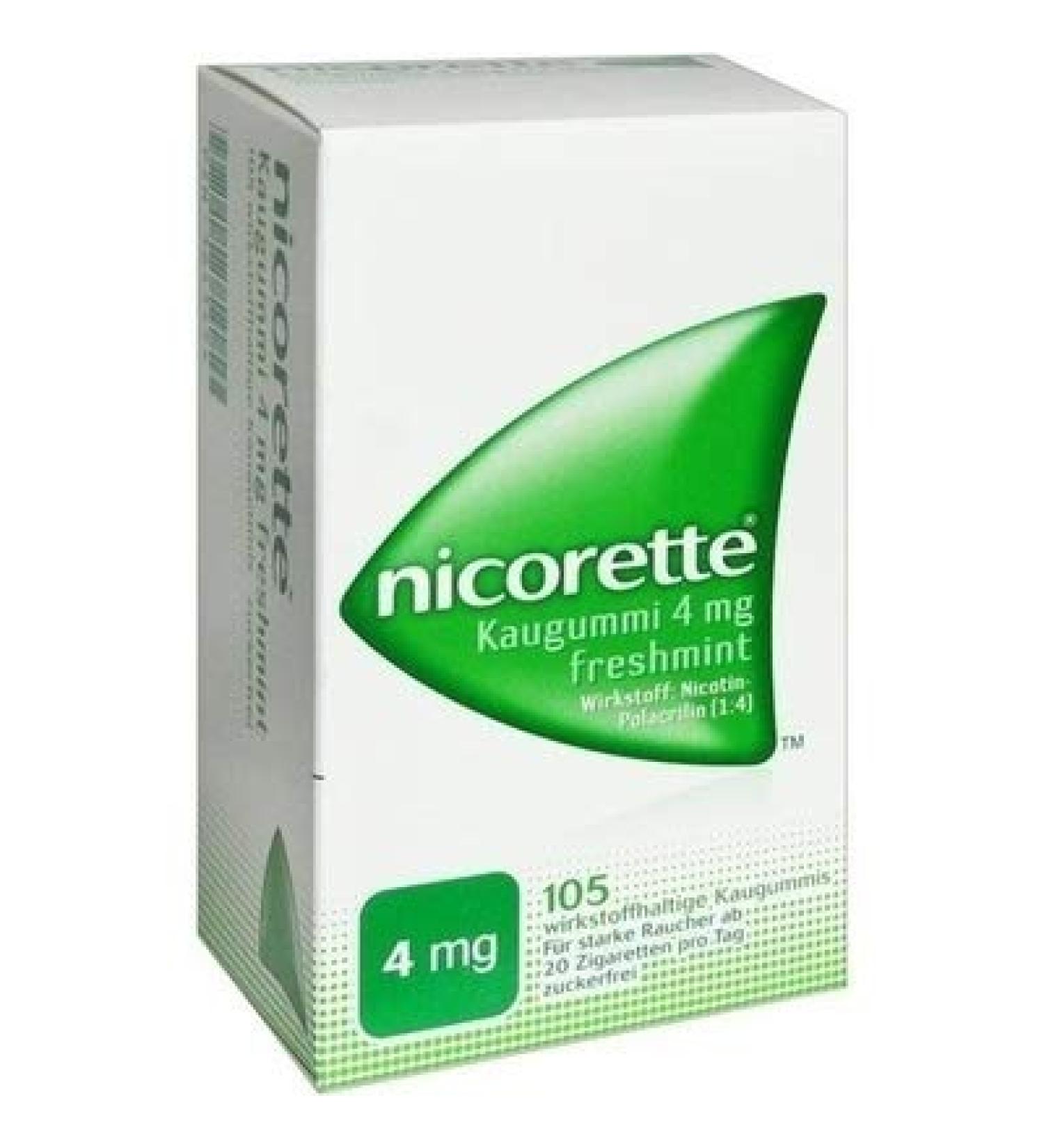 Nicorette 4 mg freshmint chewing gum