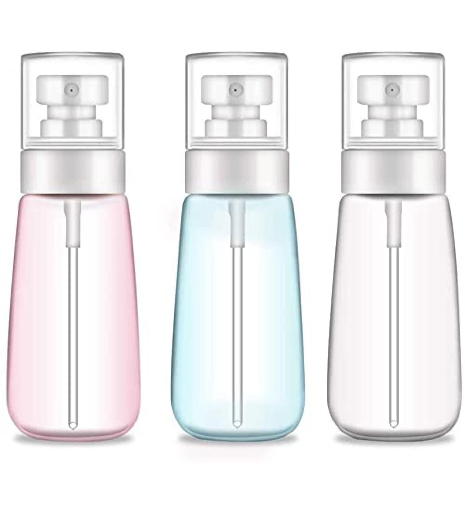 3Pcs 100ml Fine Mist Spray Bottles for Essential Oils & Makeup - Travel Size Airless Containers for Skincare & Perfume - Buy Online on GoSupps.com