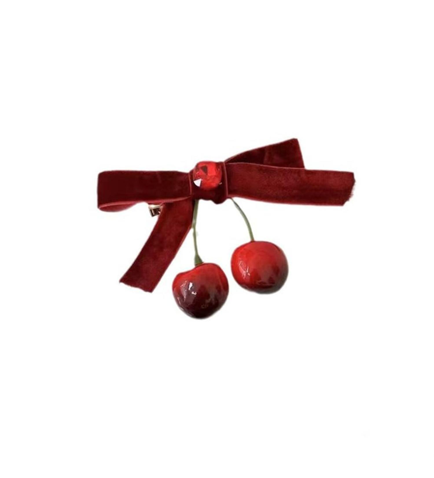 Hair Clips Red Fruit Ribbon Hair Clip Bowknot Hair Pin For Girls Women Girls Hair Accessories Cherry Bow Tie Bead Ball Hair Clip for Toddler Girls Christmas Gifts for Girls Red - Buy Online on GoSupps.com