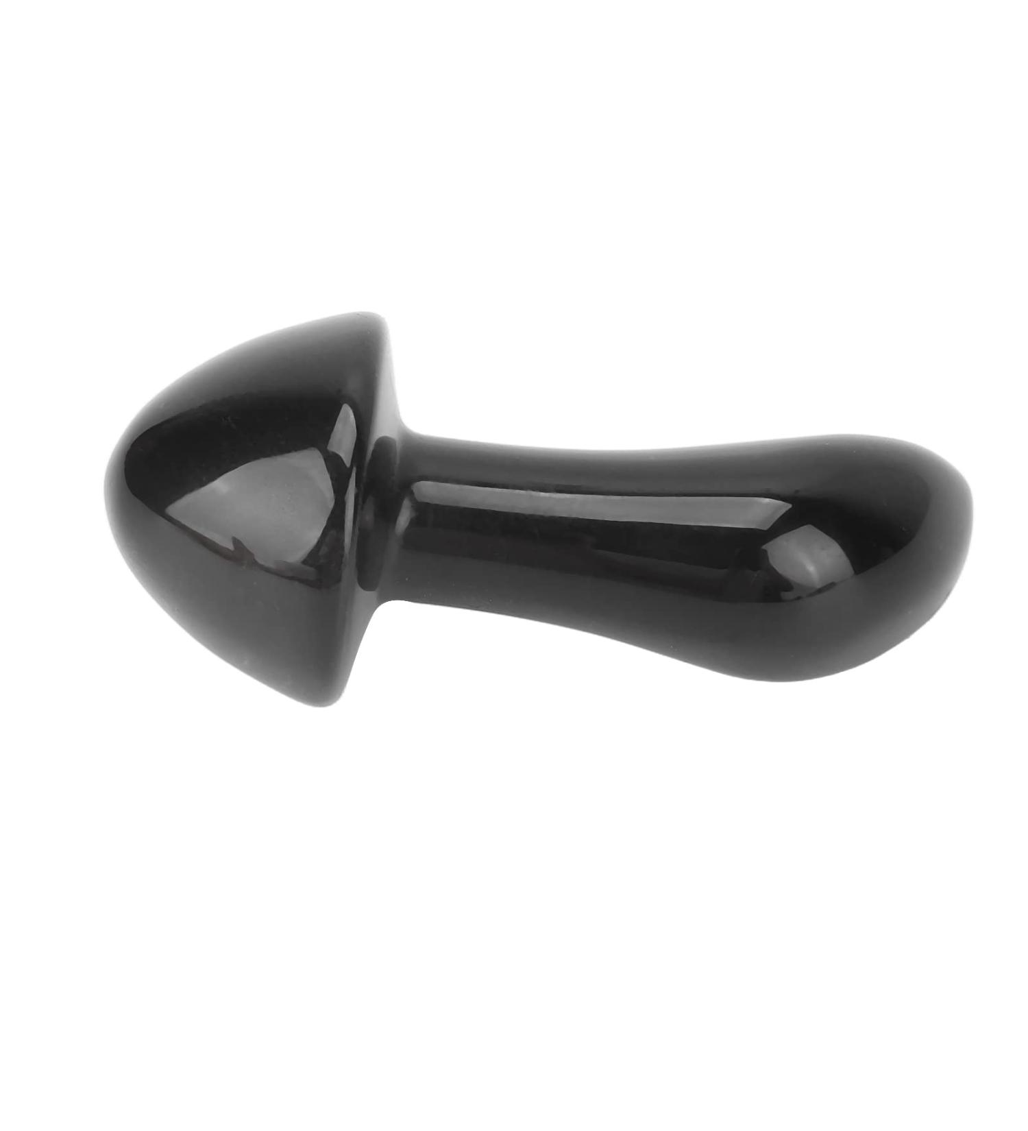 Gua Sha Massage Stones with Mushrooms Skin Care Blood Circulation Professional Mushroom Shoulder Massager for Women (Obsidian) - Buy Online on GoSupps.com