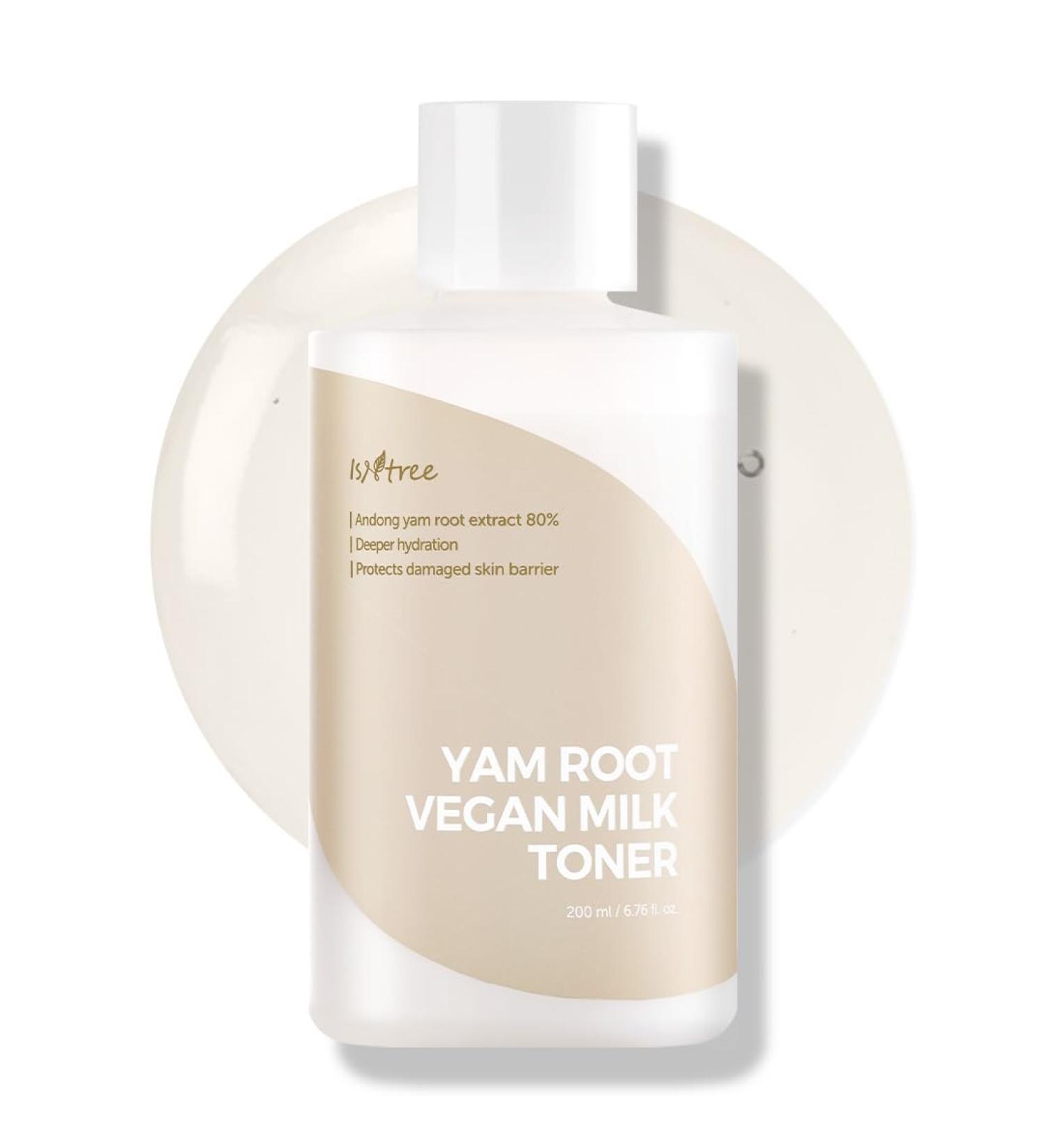 ISNTREE Yam Root Vegan Milk face Toner 200ml 6.76 fl.oz | Deep Moisture with Plant-Based Milk Complex | Gentle Hydration for Dry & Sensitive Skin | Vegan Korean Skincare - Buy Online on GoSupps.com