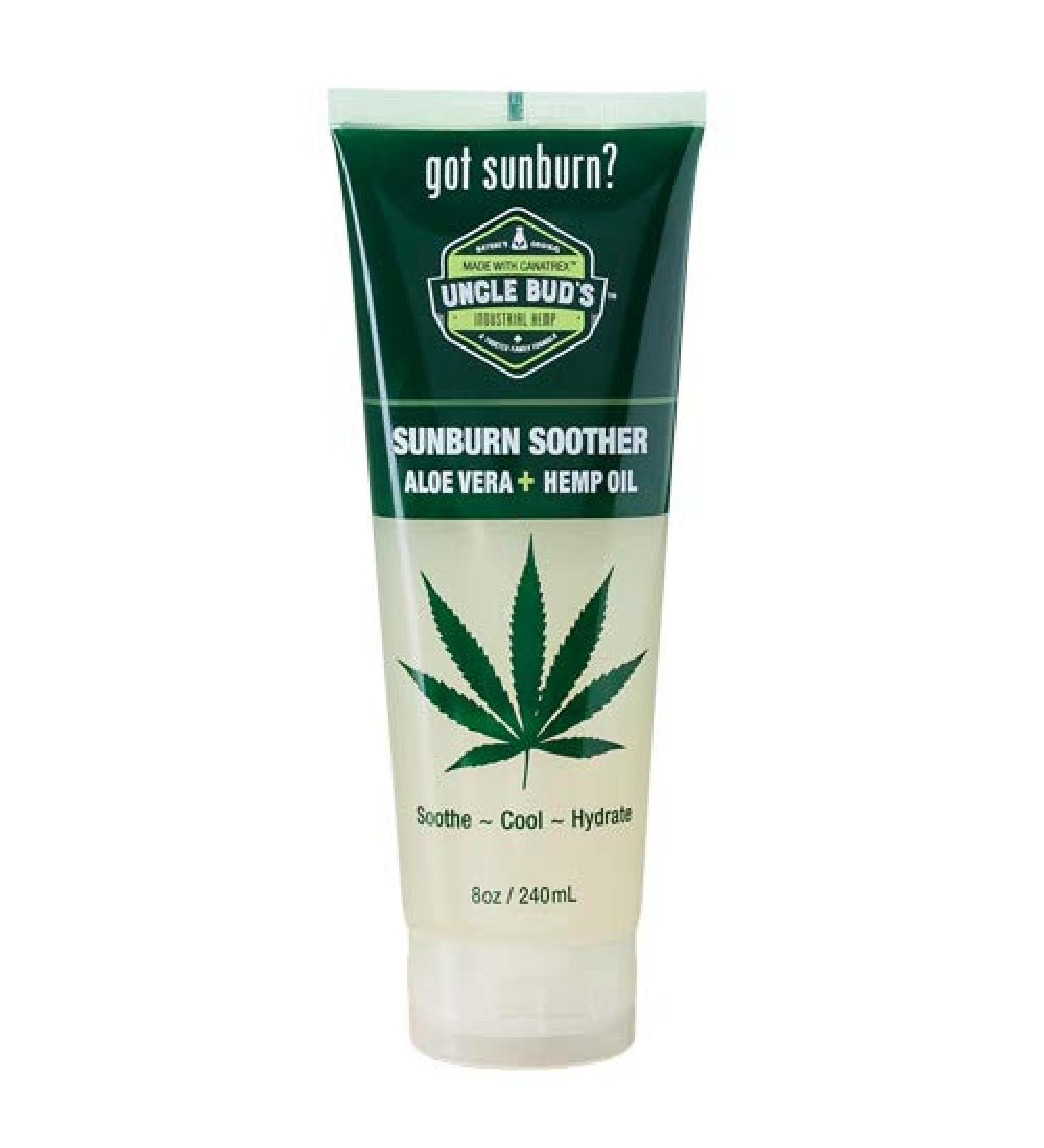 Uncle Buds Sunburn Soother with Cooling Aloe - Soothe and Hydrate Skin - Buy Online on GoSupps.com