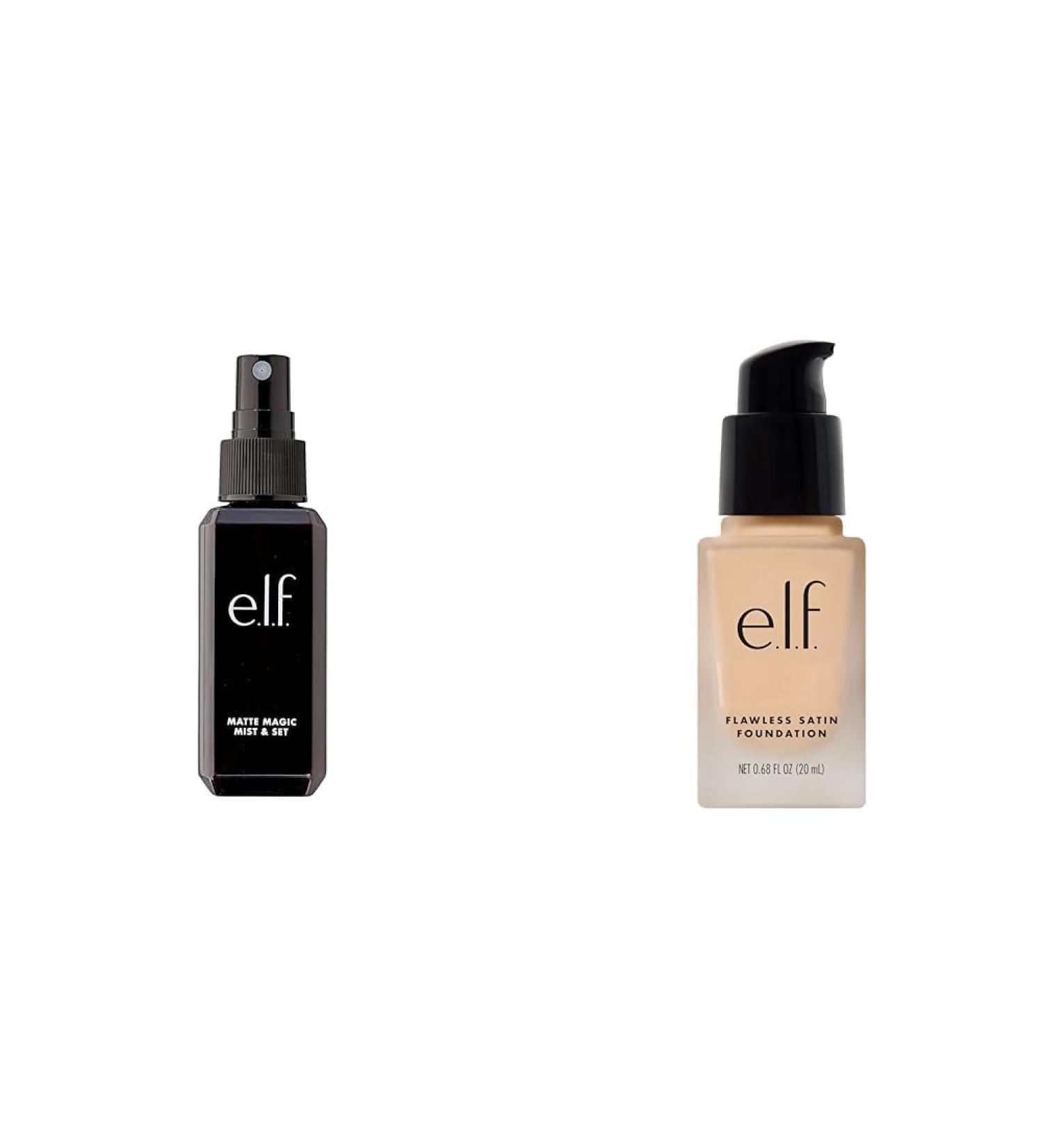 e.l.f. Matte Magic Mist & Set - Small Lightweight Long Lasting Mattifying Revitalizes & Flawless Finish Foundation Lightweight & Medium Coverage Semi-Matte Finish Light Ivory Make Up + Light Ivory 0.68 Fl Oz - Buy Online on GoSupps.com