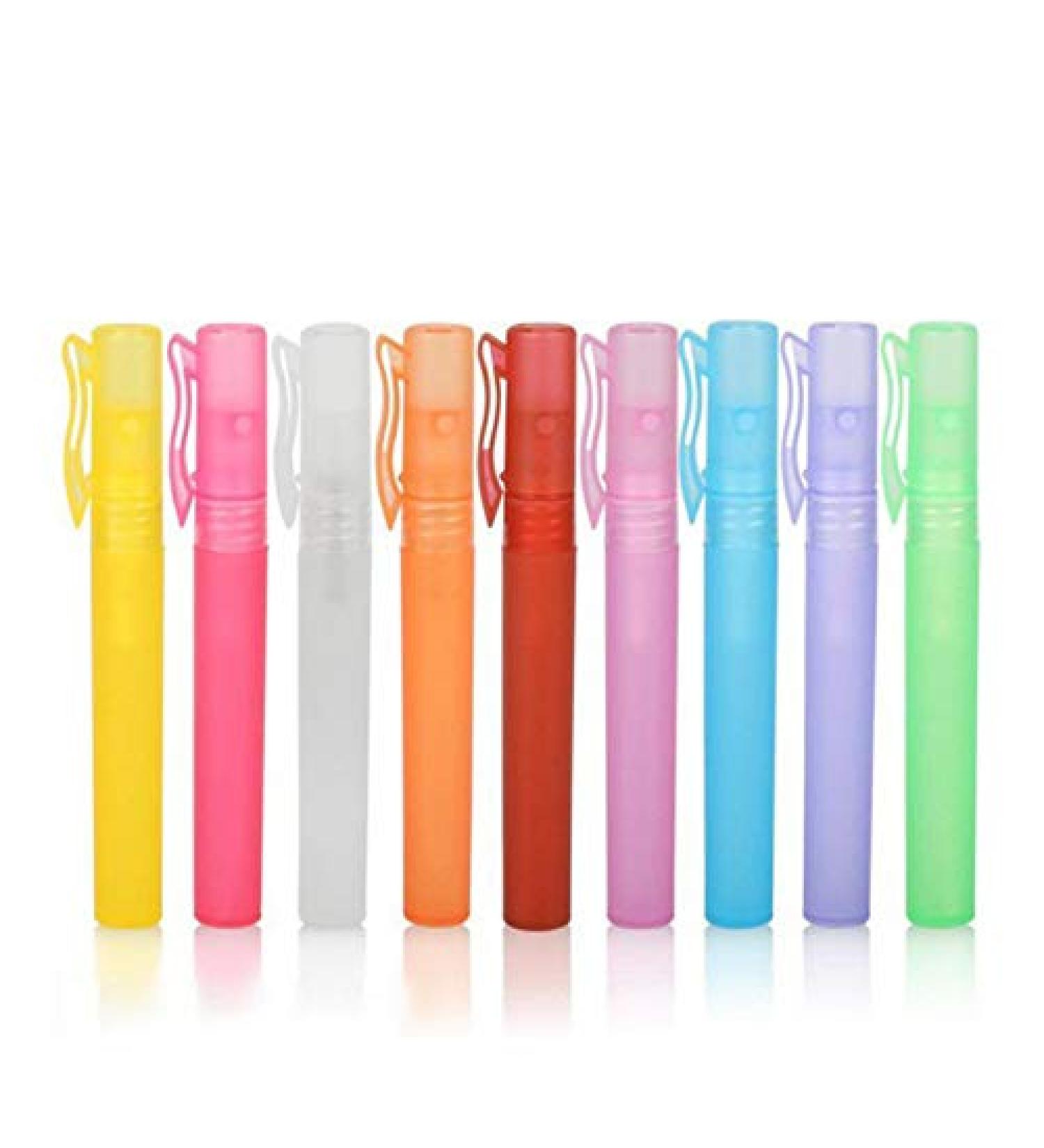 ConStore 10Pcs 10ml Fine Mist Spray Bottles - Portable Refillable Atomizers for Perfume & Makeup - Travel-Friendly Mini Bottles in Random Colors - Buy Online on GoSupps.com