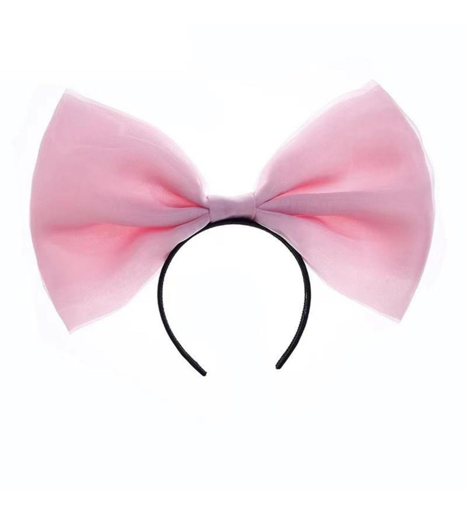 TQUXNGA Elegant wknot Hairband Delicate Decoration Hairpin Oversized w Knot Headband Ornament Headwear for Women and Girls Pink - Buy Online on GoSupps.com