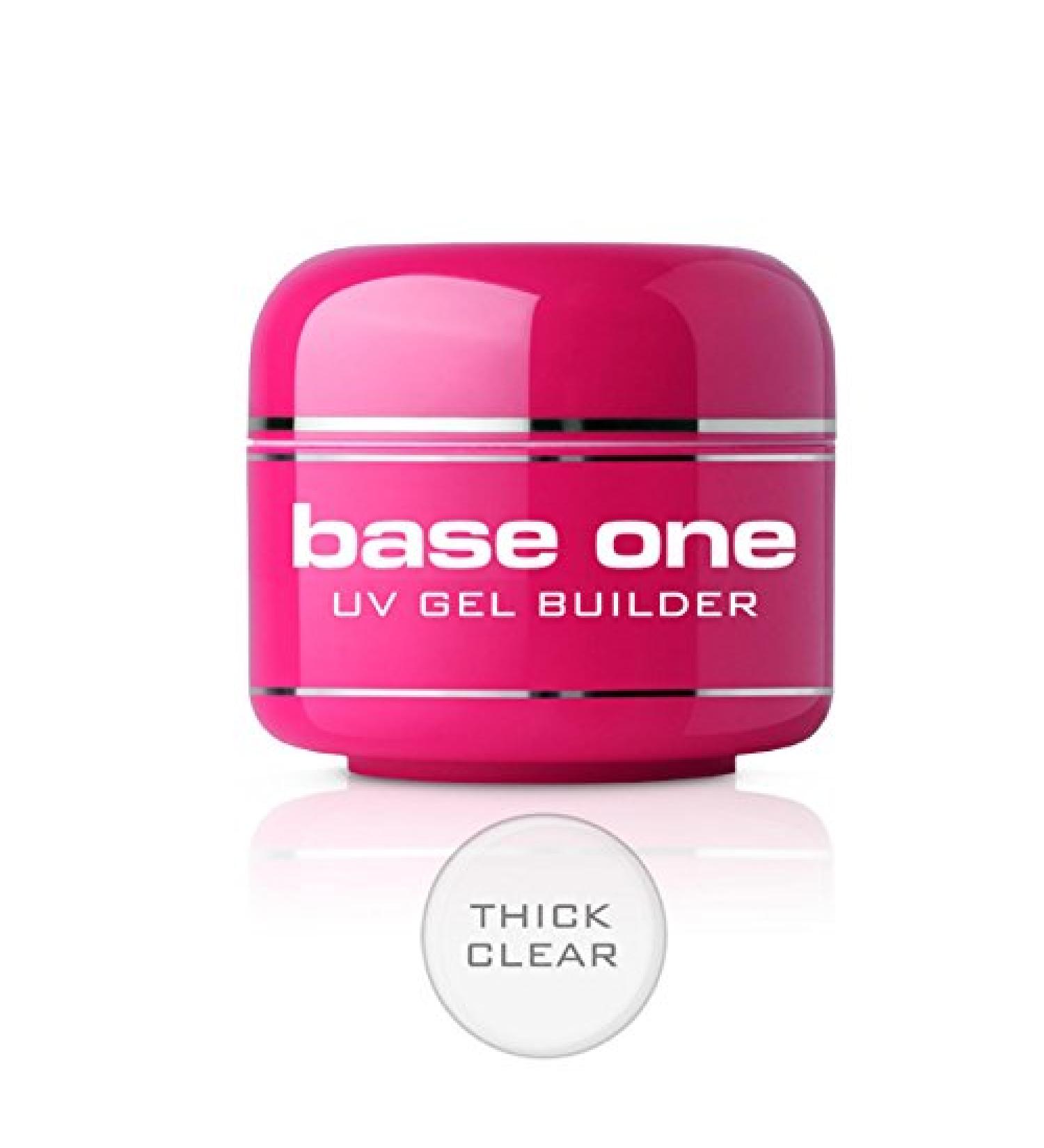 Silcare Base One Thick Clear Acid Free UV Gel File Off Nail Gel Builder 15g