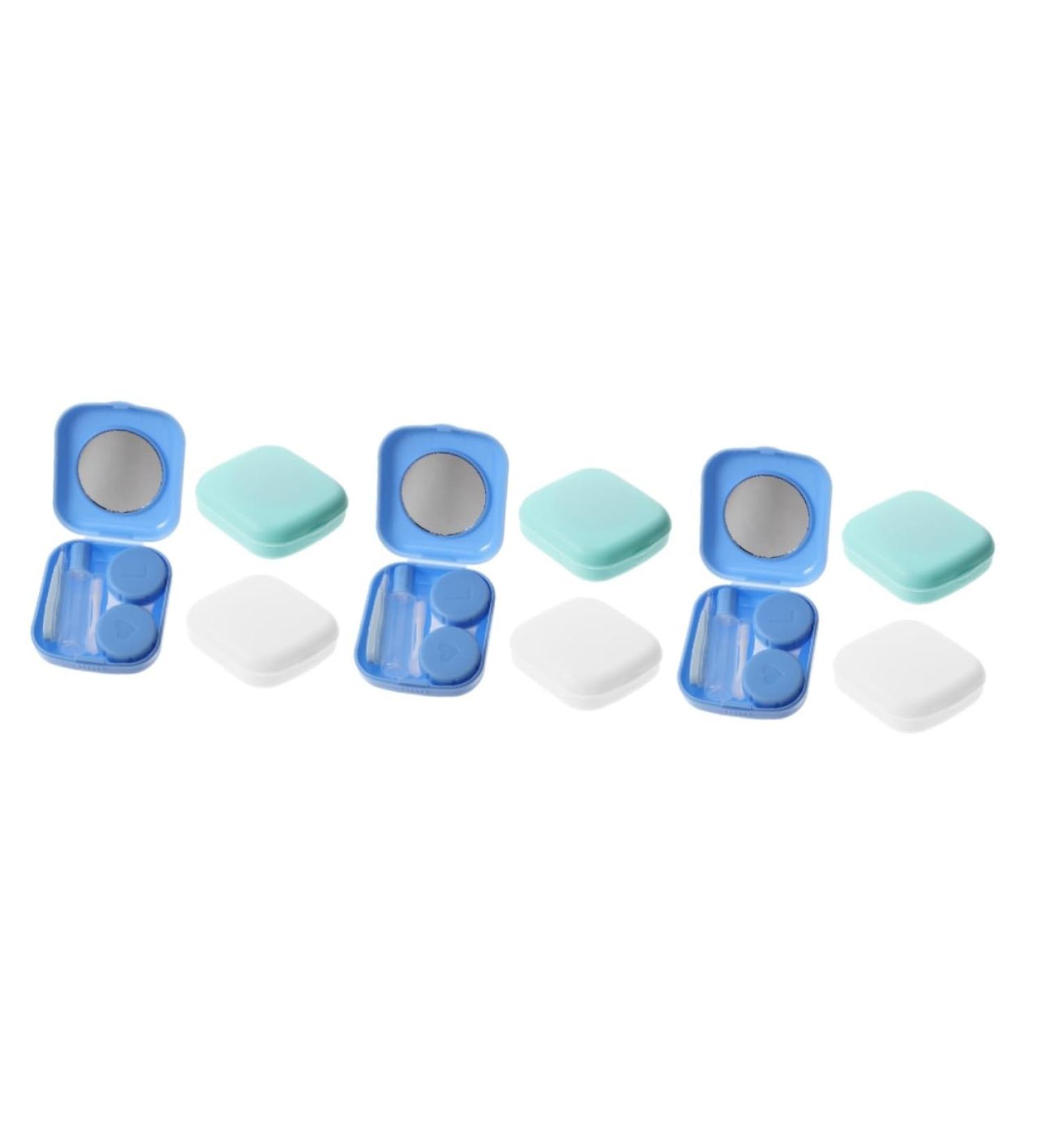 Buy Healvian 9-Sentence Contact Lens Container Set - Stylish Travel Kit for Women Colorful Eyes Case & Makeup Organizer - Glossy Small Storage Box for Contact Lenses - Buy Online on GoSupps.com