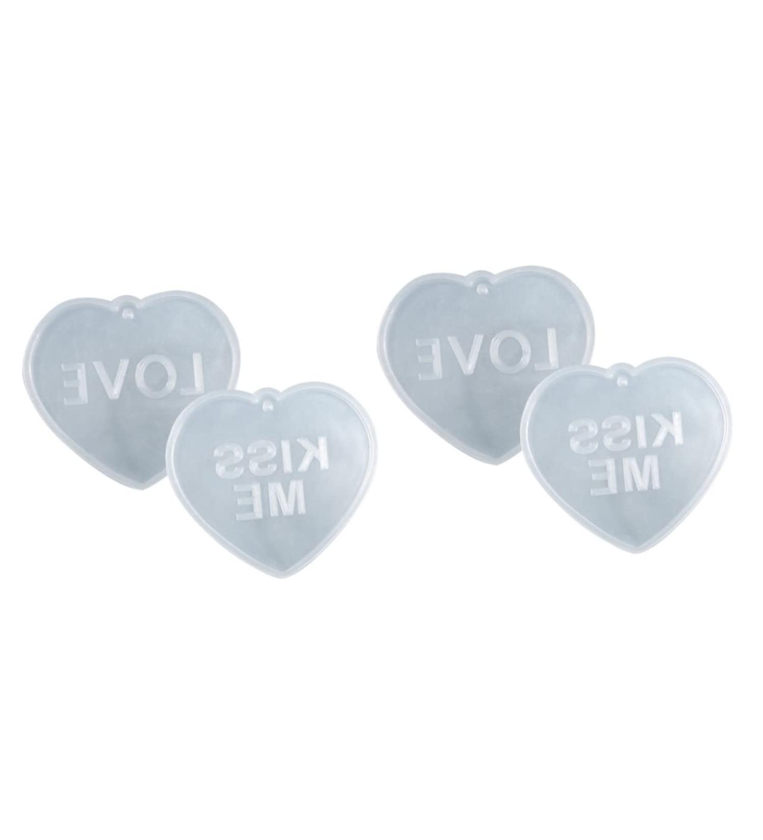 VILLCASE 4 Pcs Love Silicone Mold Silicone Keychain Wedding Resin Molds Diy Supply Lovers Bags Supplies As Shownx2pcs 6.7X6cmx2pcs - Buy Online on GoSupps.com