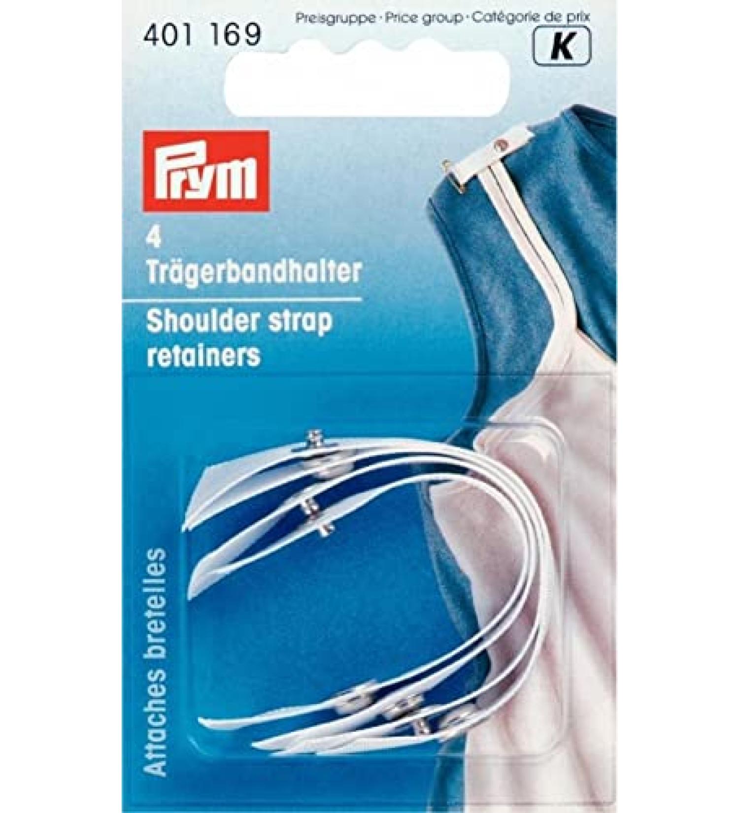 Prym Strap White Retainers, 4 Piece White, 4 Piece