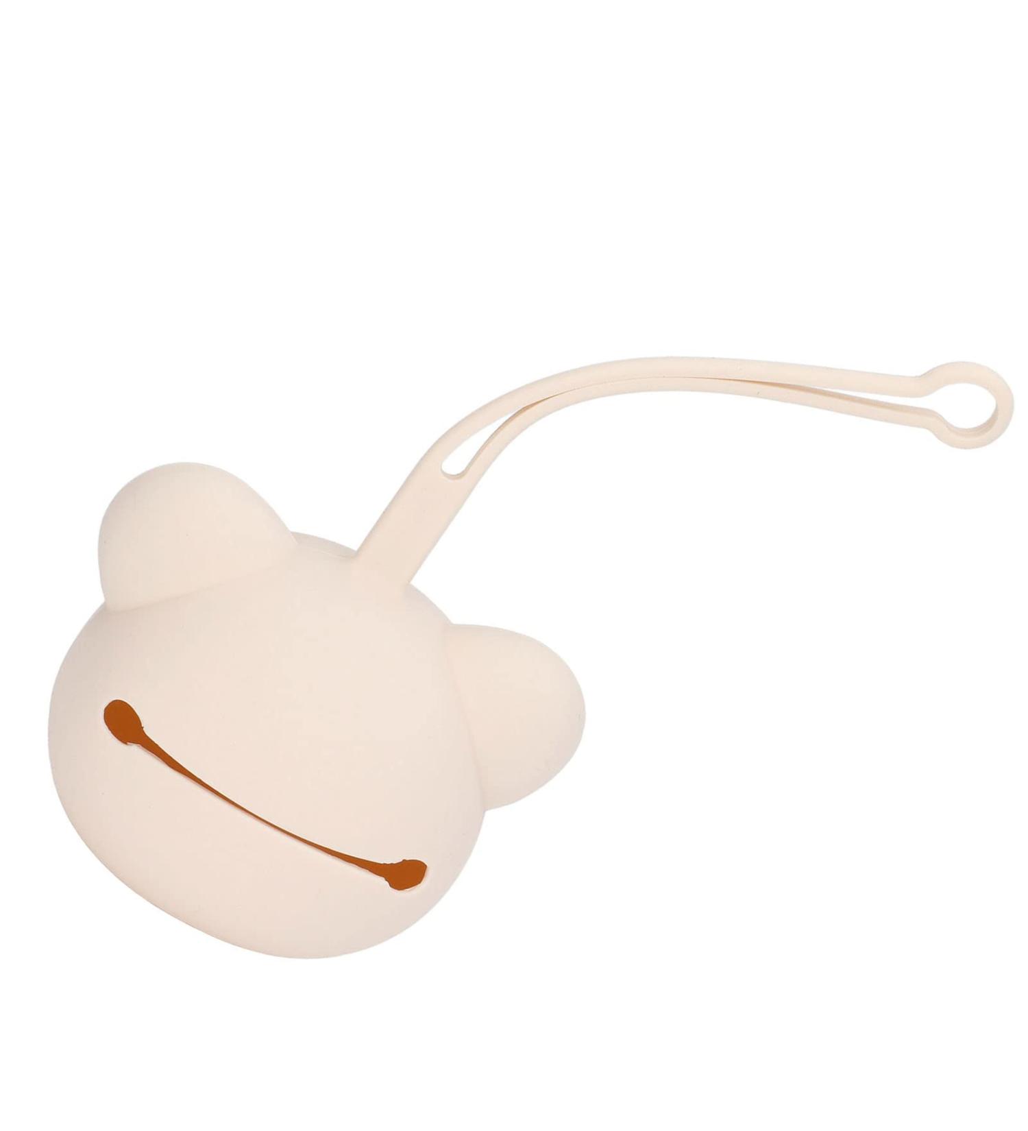 Travel Baby Pacifier Silicone Case - Soft & Easy to Clean Nipple Clamp Holder for Newborns - Milk Teat Color - Buy Online on GoSupps.com