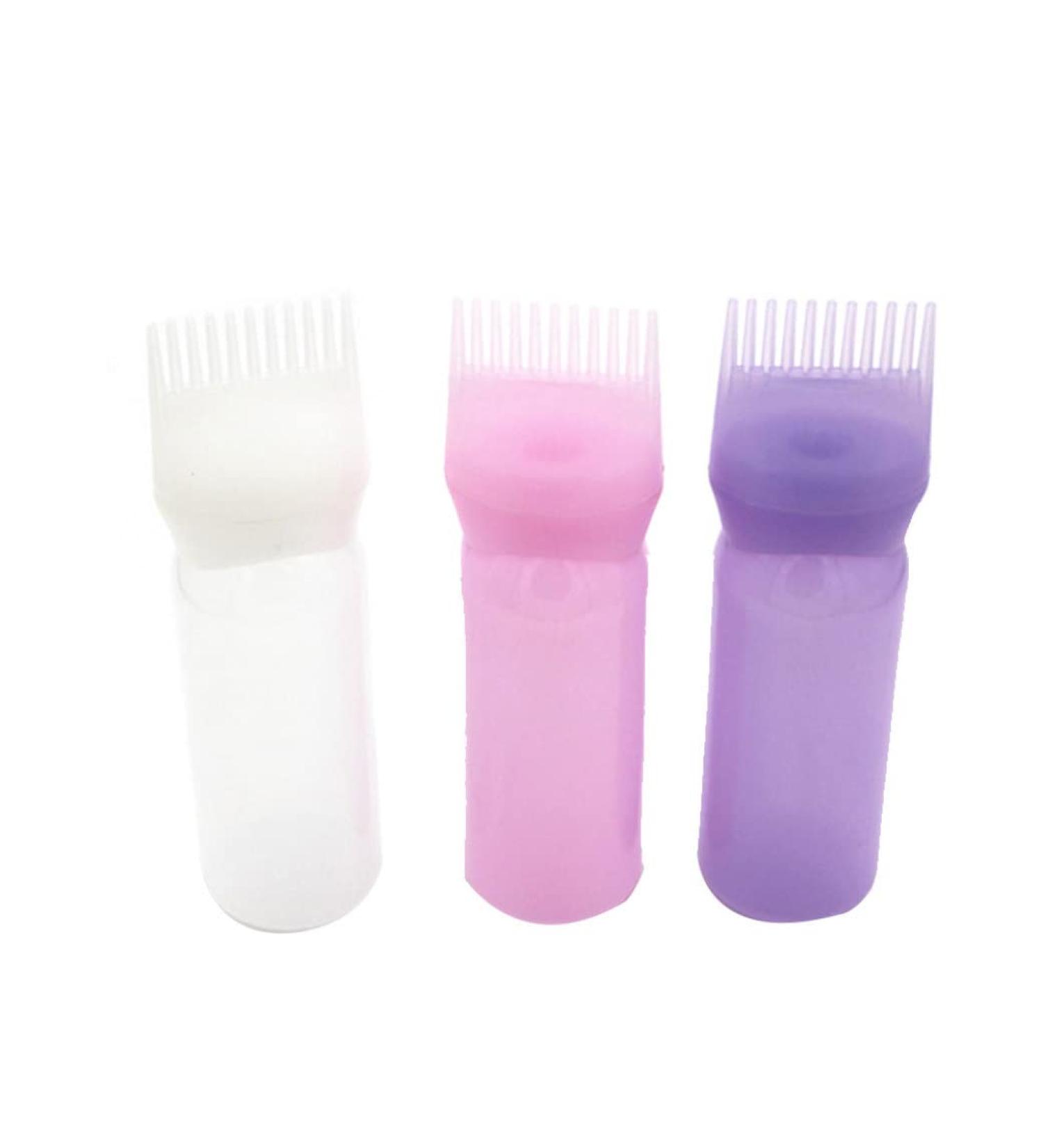 Root Comb Applicator Bottle Set - 3pcs Hair Care Dye Bottles with Graduated Scale | Scalp Essential Tool - Buy Online on GoSupps.com