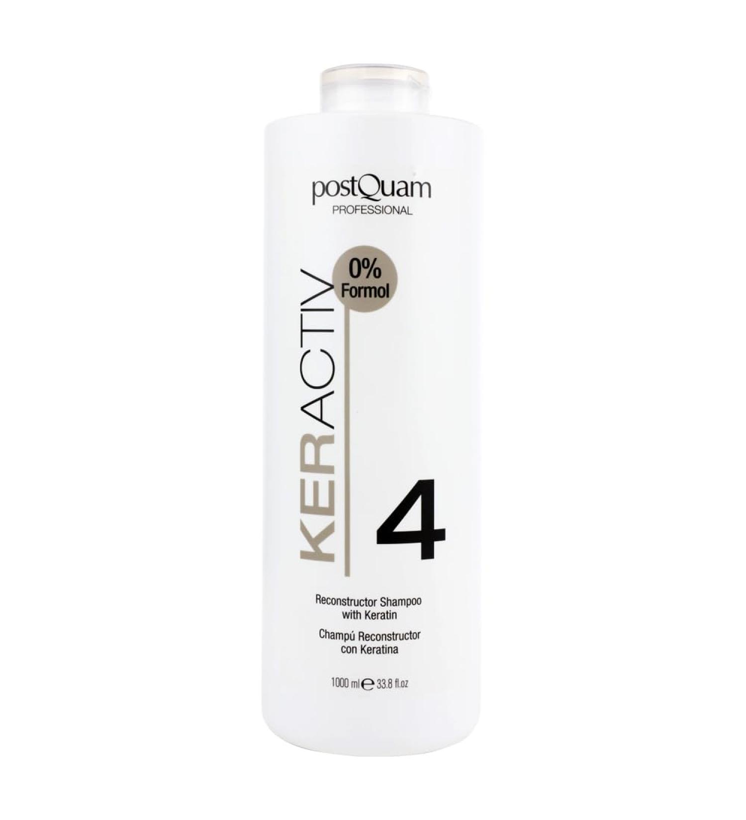 POSTQUAM - Keractiv Keratin Shampoo | Reconstructive Shampoo with Keratin Smoothing Shampoo - 1000ml - Buy Online on GoSupps.com