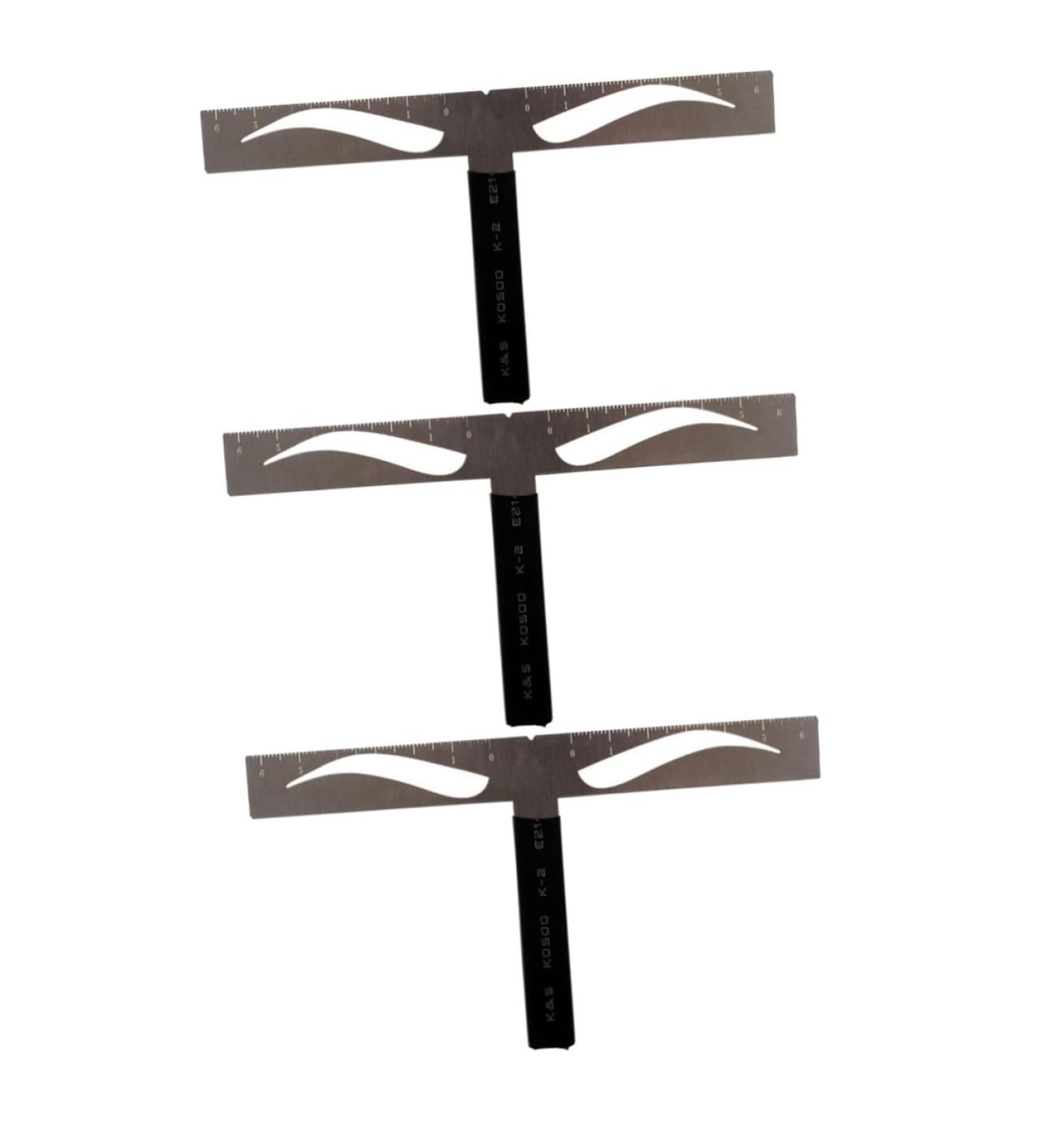 Beavorty 3pcs three-point eyebrow ruler eyebrow ruler stencil eyebrow drawing tool eyebrow stencil kit brow - Buy Online on GoSupps.com