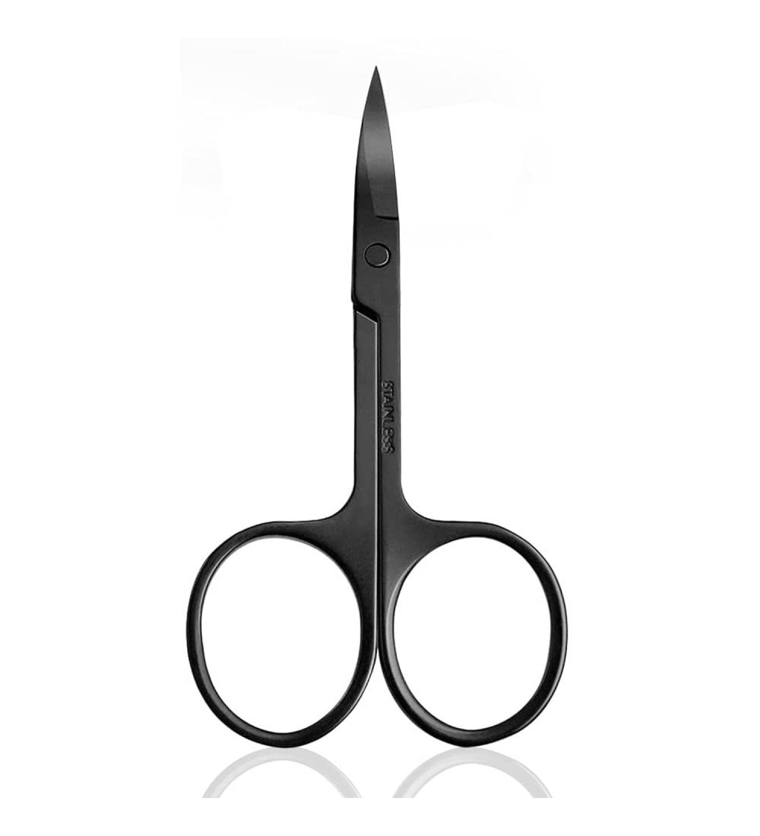 Multi-Purpose Nail Scissors Stainless Steel for Nail Toenail Eyebrow Eyelash(Black) - Buy Online on GoSupps.com