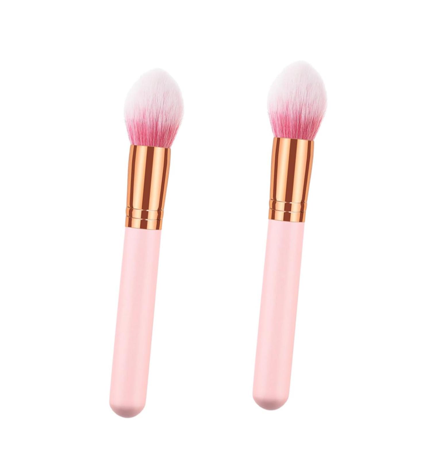 AUTSUPPL 2pcs Cosmetics Brush Cosmetic Brush Highlighter Makeup Brush Cosmetics Powder Brush Wooden - Buy Online on GoSupps.com