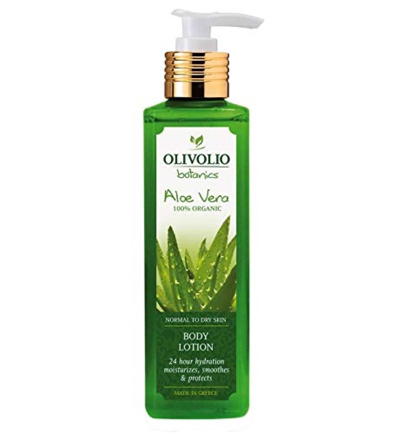 Olivolio botanics 95% natural body lotion with 100% aloe vera without mineral oil and parabens - 250 ml