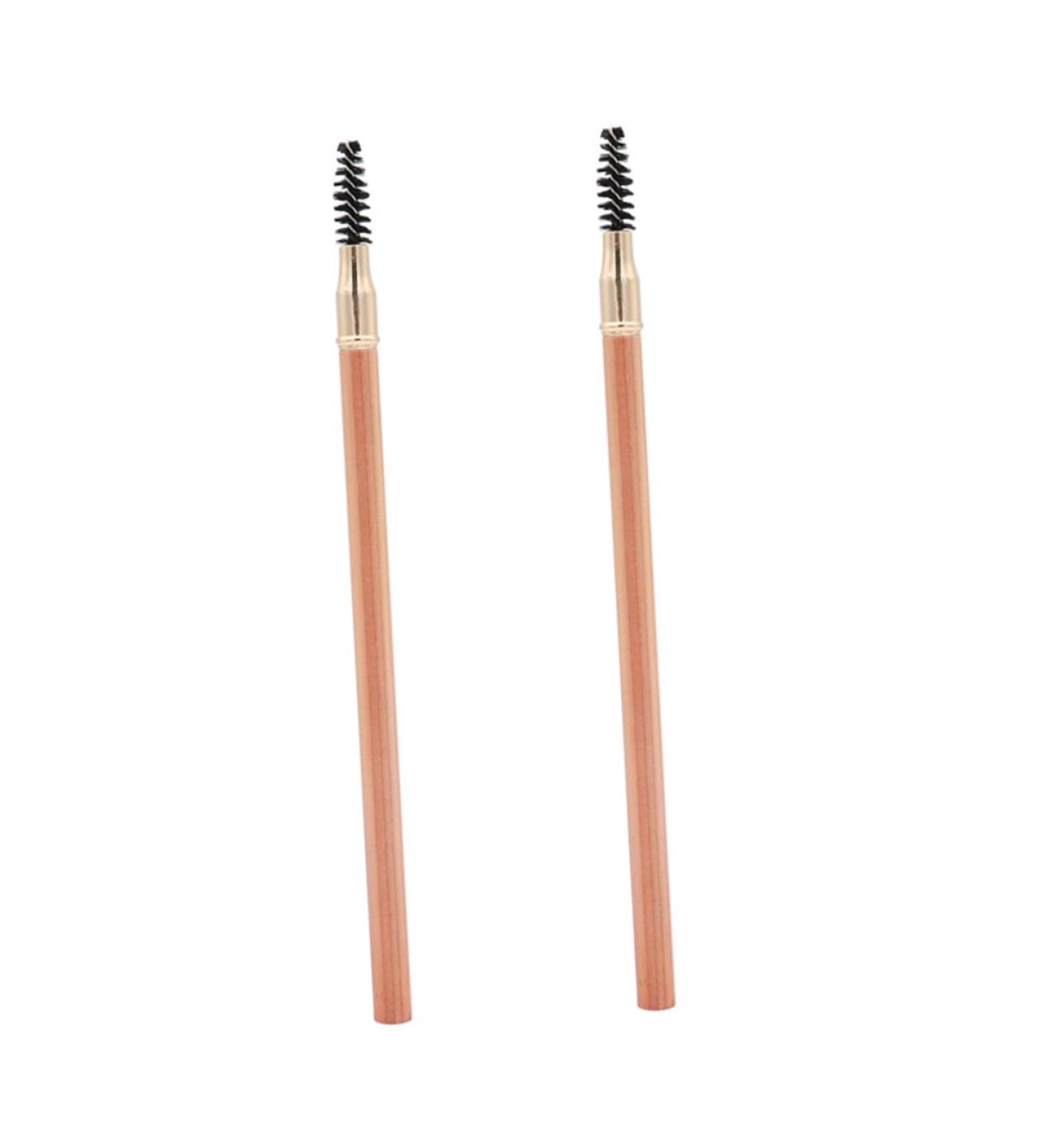 CANIGHT 2pcs Double Ended Eyebrow Pencil with Brush Women Brow Pencil Dark Brown Eyebrow Pencils Wood - Buy Online on GoSupps.com